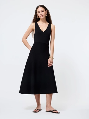 Stylish Feel Fit & Flare Knit Midi Dress