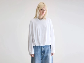 Premium Comfort Flam long-sleeve t-shirt (252 / W / WHITE)