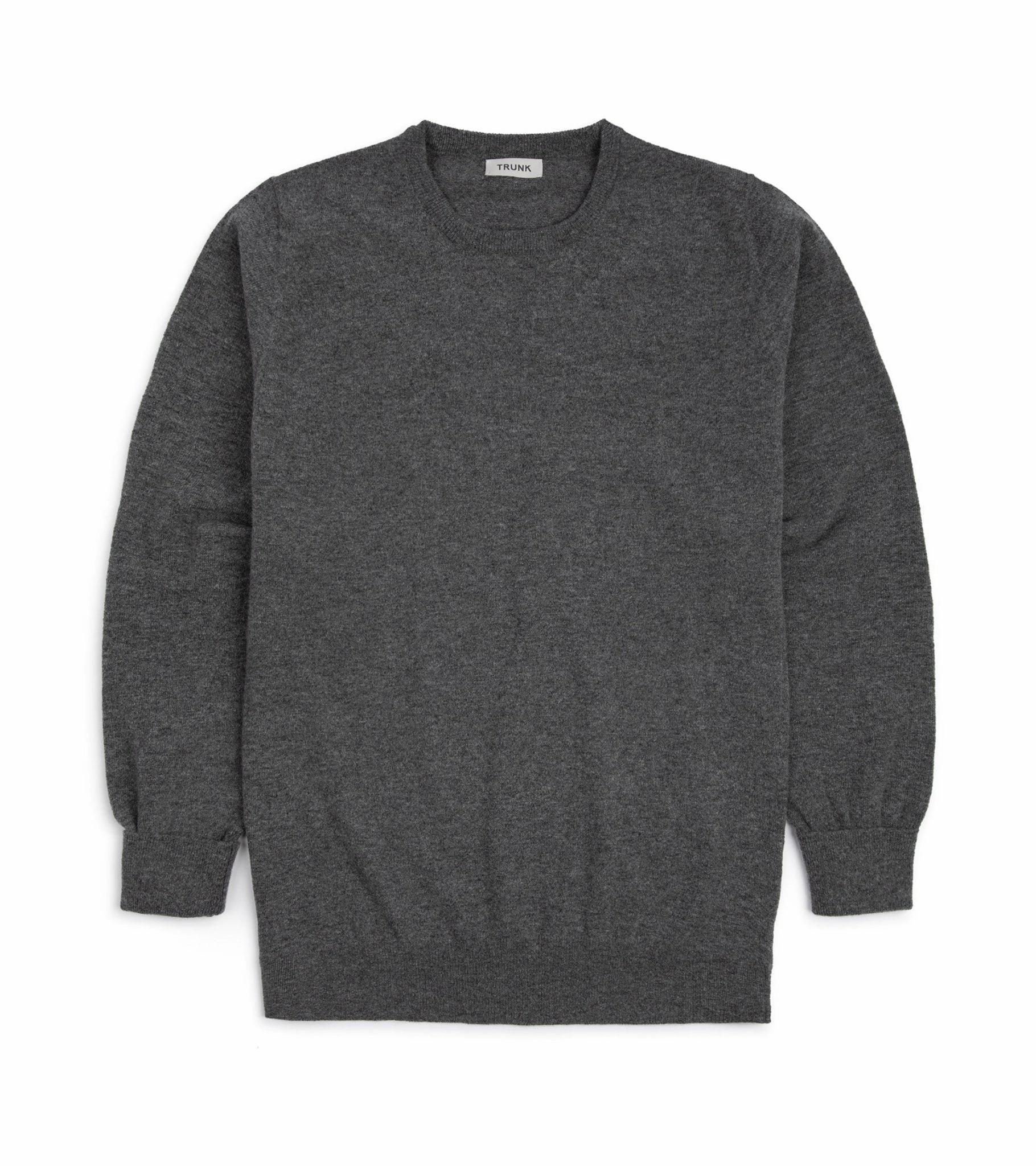Loopwheel Construction Trunk Walden Geelong Crew Neck Sweater: Grey