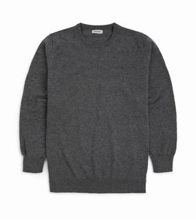 Loopwheel Construction Trunk Walden Geelong Crew Neck Sweater: Grey