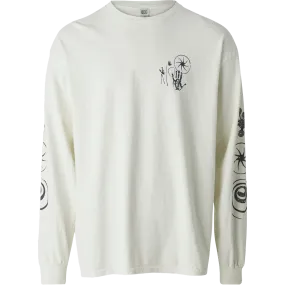 Men's Nature Drawing Long Sleeve Wide Neck Opening Sleek Fit Wear