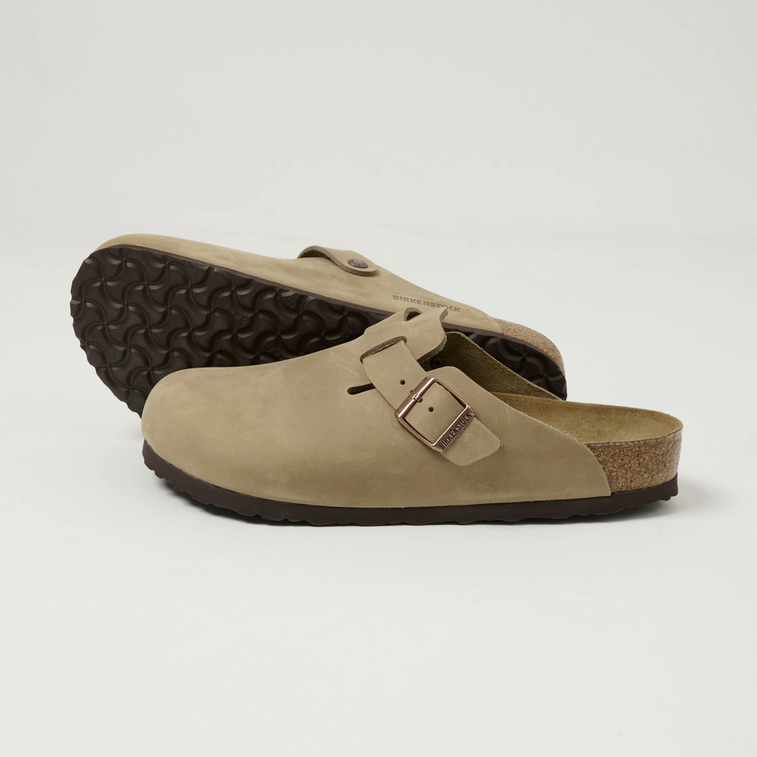 Birkenstock Boston Oiled Leather Shoe - Tobacco Brown Comfortable walking shoes