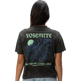 Women's Yosemite Puff Print Short Sleeve Boxy Tee Slim Fit Wear Seasonal Outfit