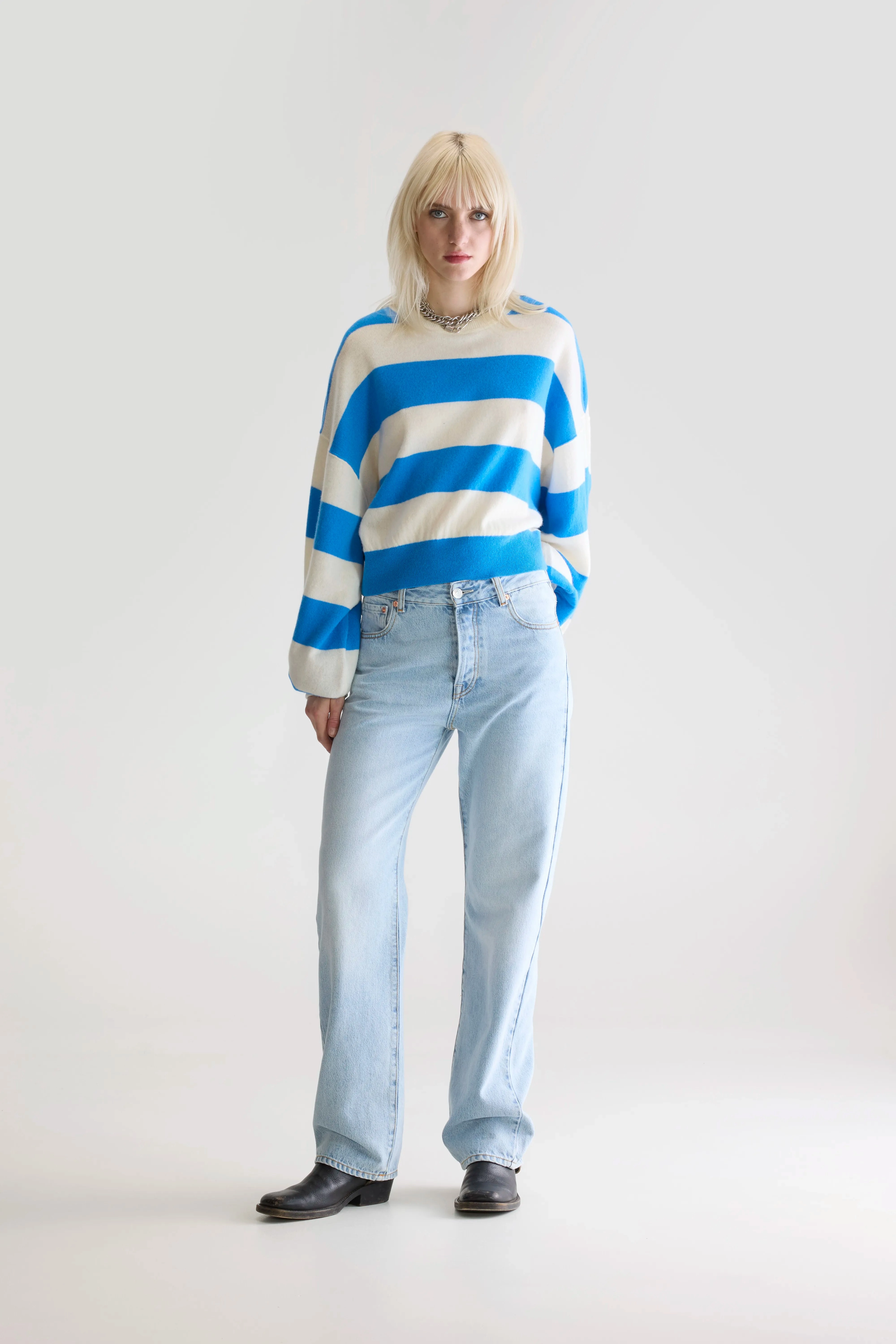 Lightweight Fabric Attus cropped sweater (252 / W / STRIPE A)