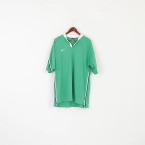 Nike Men XXL Shirt Green Vintage  Dri-Fit Sportswear Football Jersey Top Quick Release Hem easy to pair