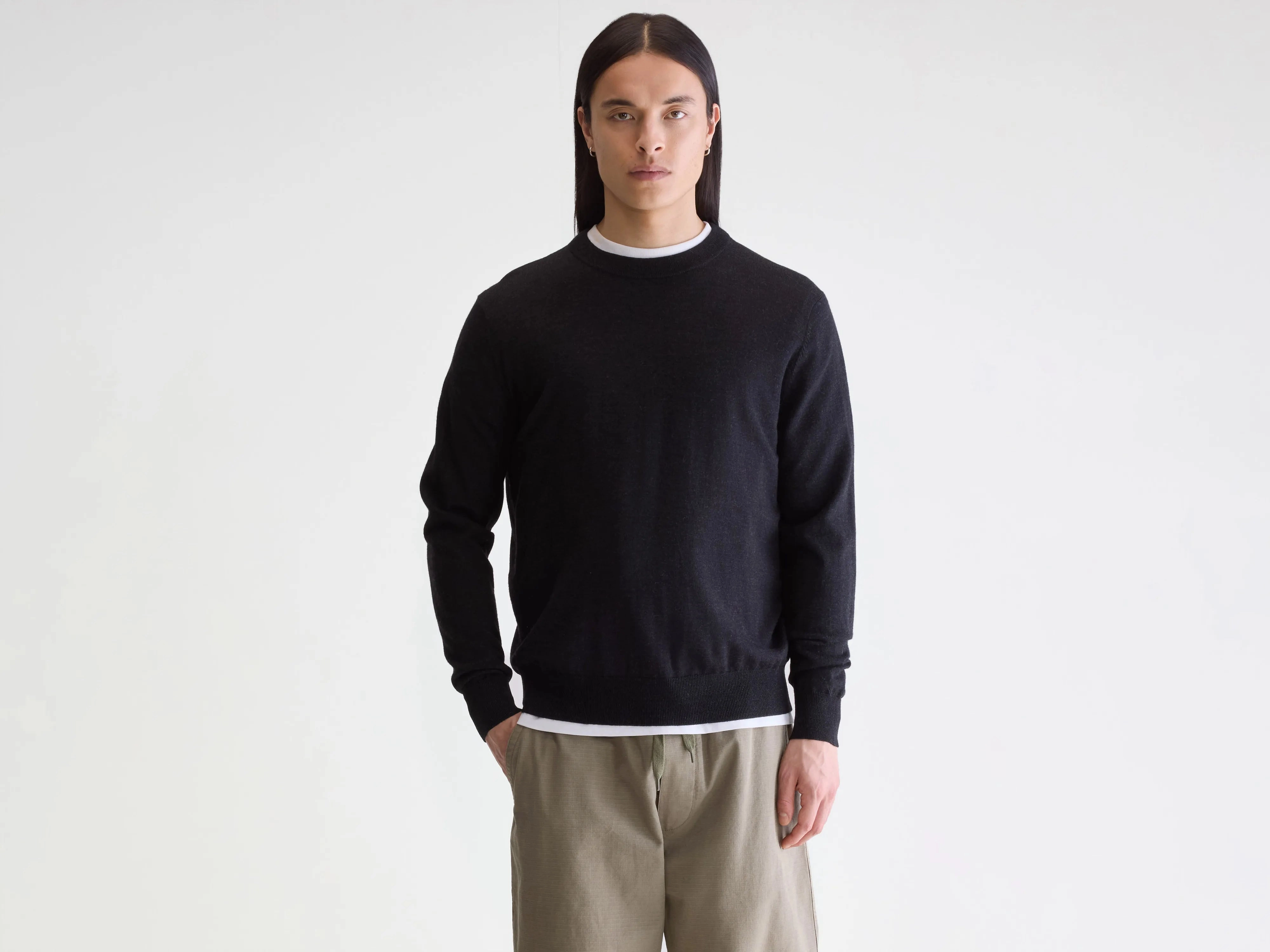 Dilliv crewneck sweater (252 / M / CHARCOAL) Airflow Optimized