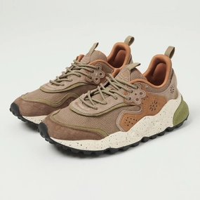 Travel Vibe Flower Mountain 'Kotetsu Man' Suede/Nylon Net Sneaker - Brown Khaki