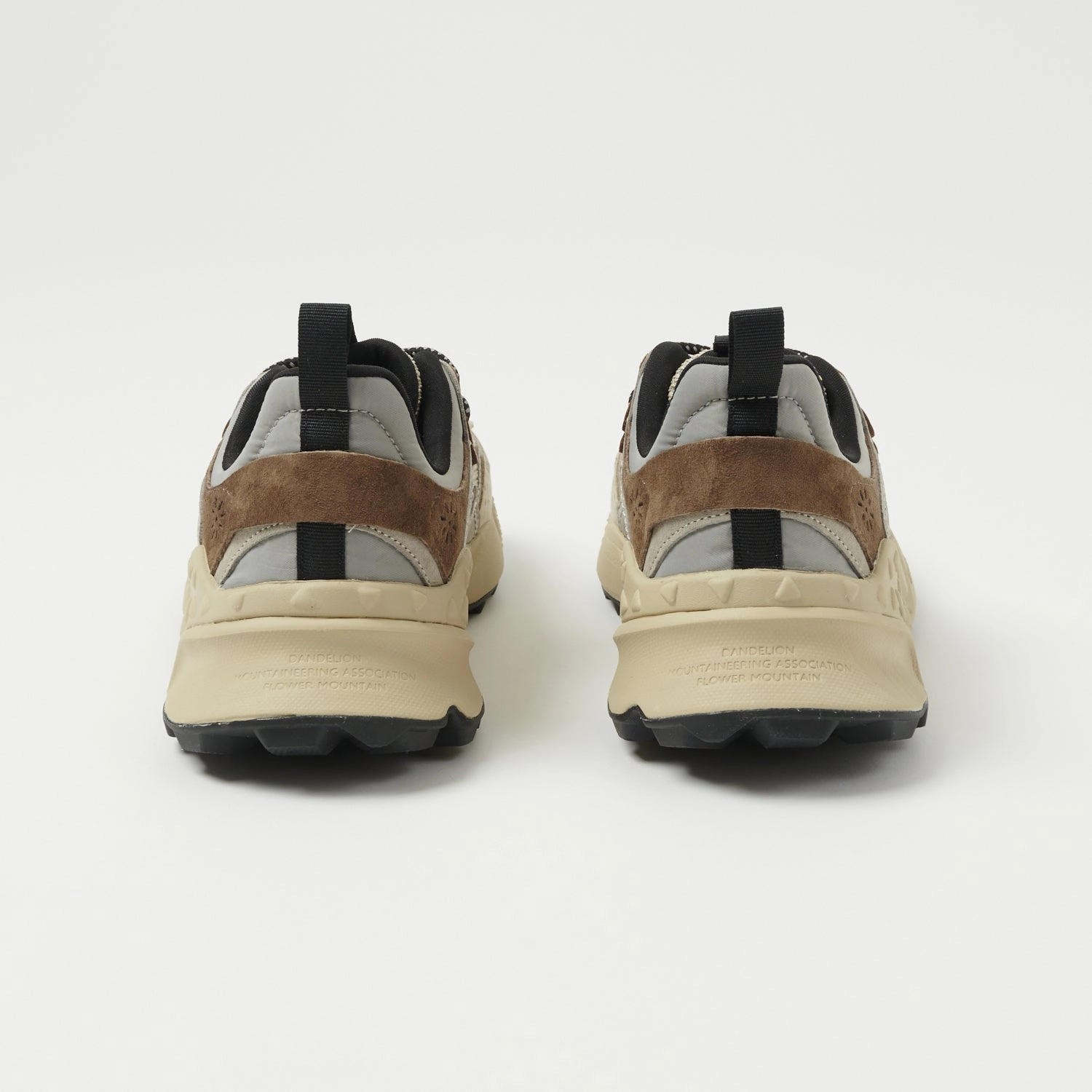 Flower Mountain Kotetsu Man Suede/Mesh Sneaker - Beige/Grey Lace Up