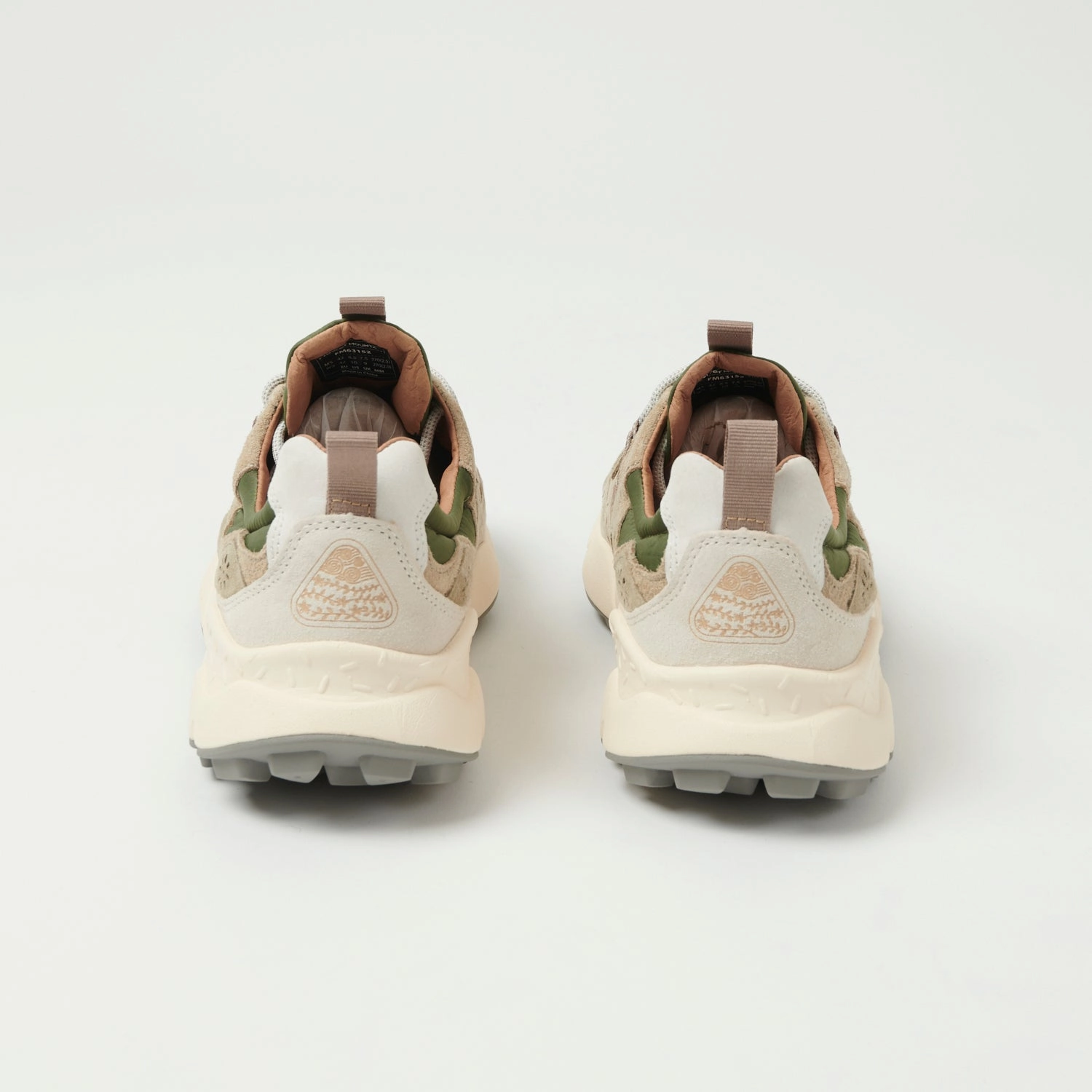 Flower Mountain Yamano 3 Suede/Nylon Sneaker - Off White/Military/Green Daily Mood