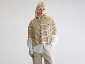 Soft Touch Fabric Timeless Comfort Foolo short-sleeve polo (252 / W / STRIPE A)