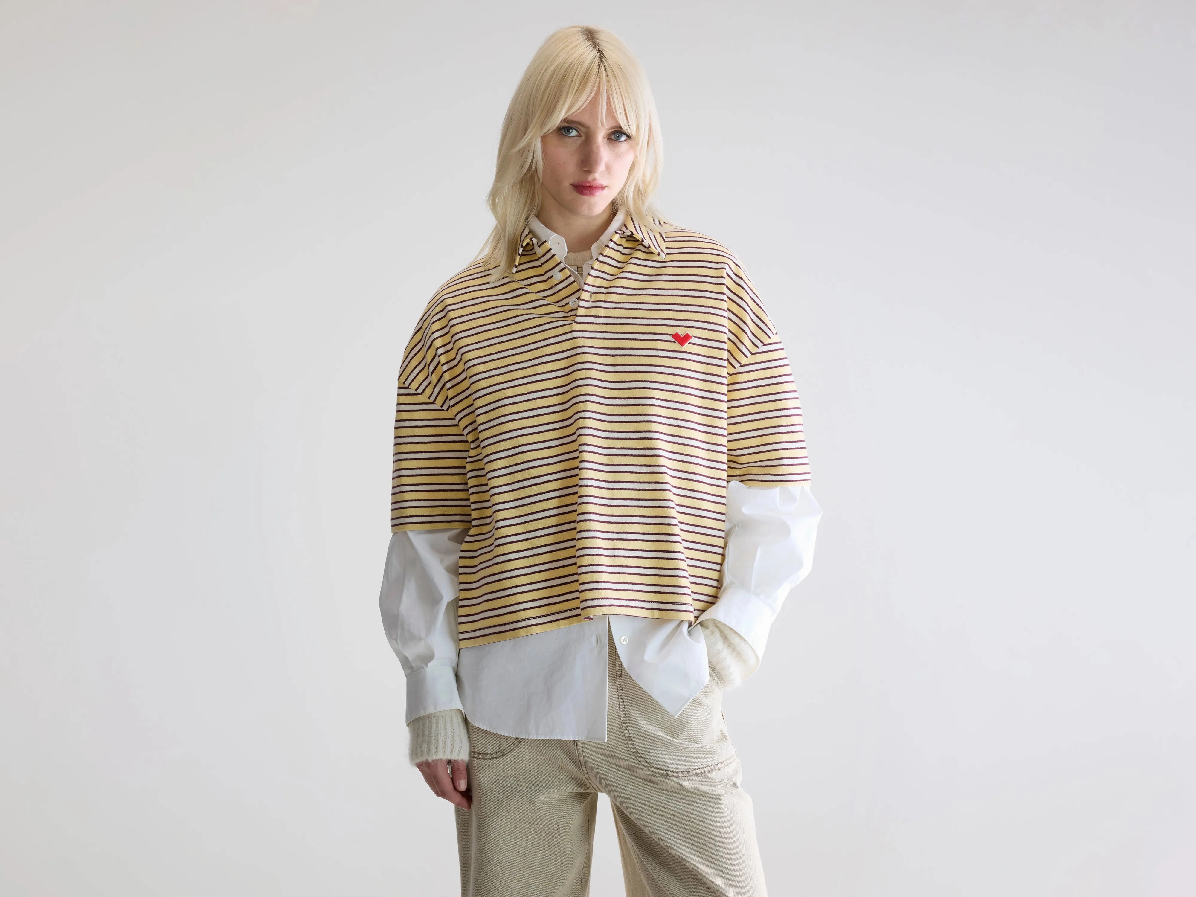 Soft Touch Fabric Timeless Comfort Foolo short-sleeve polo (252 / W / STRIPE A)