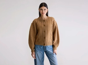 Dico chunky cardigan (252 / W / BISCUIT) Airflow Optimized
