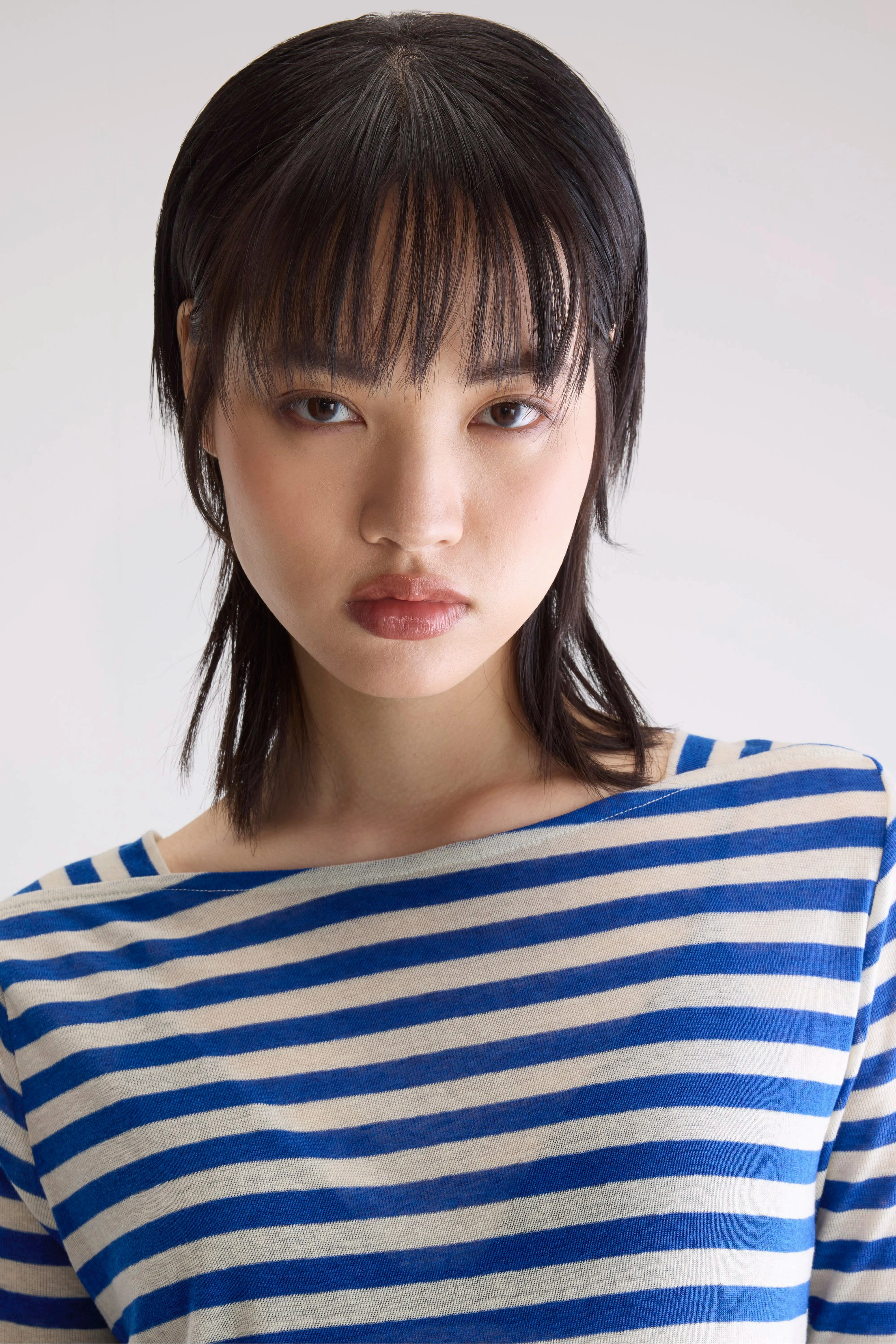 Comfy Street product fuzzy coziness Veras fitted t-shirt (252 / W / STRIPE A)