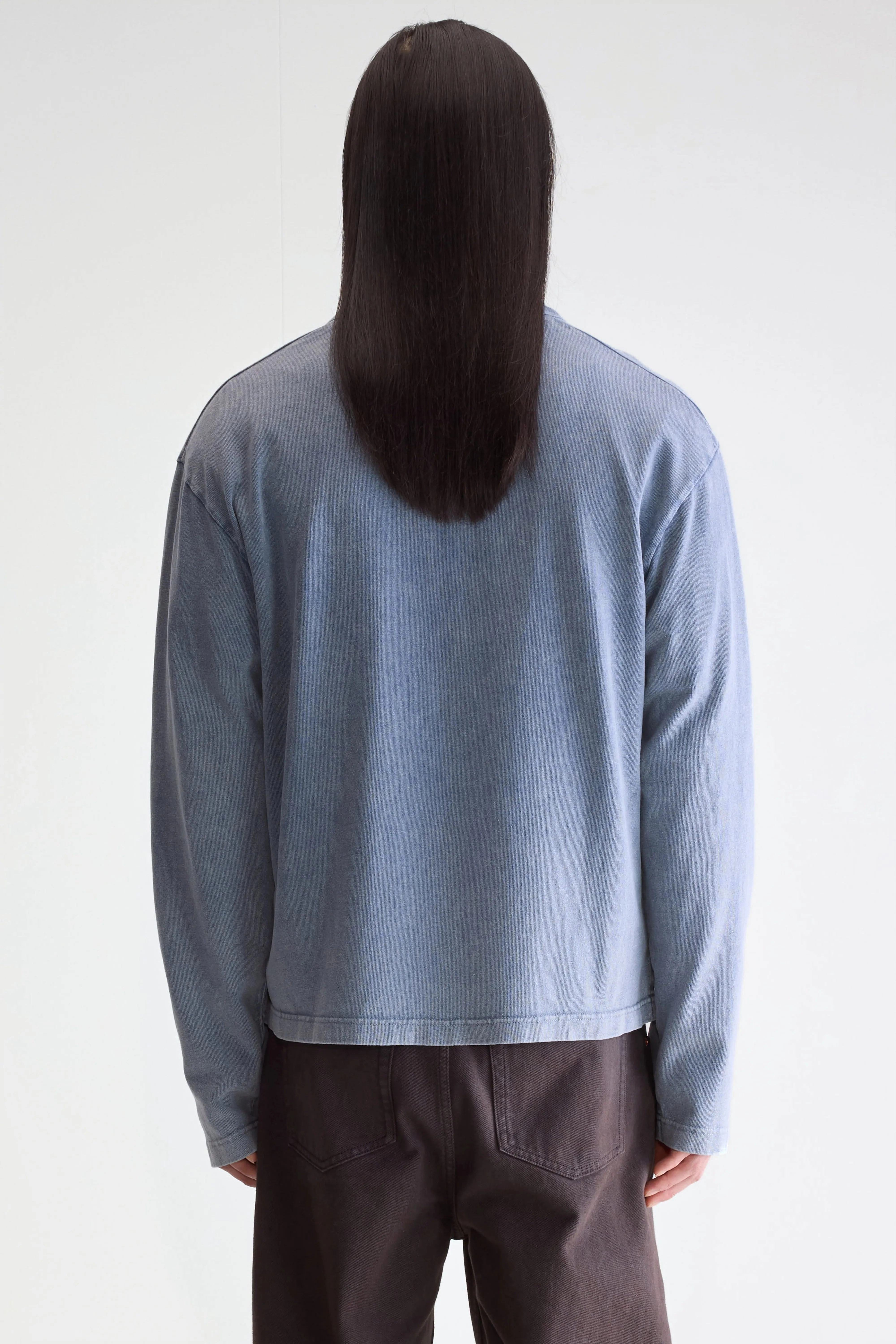 Vlugies long-sleeve polo (252 / M / BLUES) PreShrunk Cotton Blend