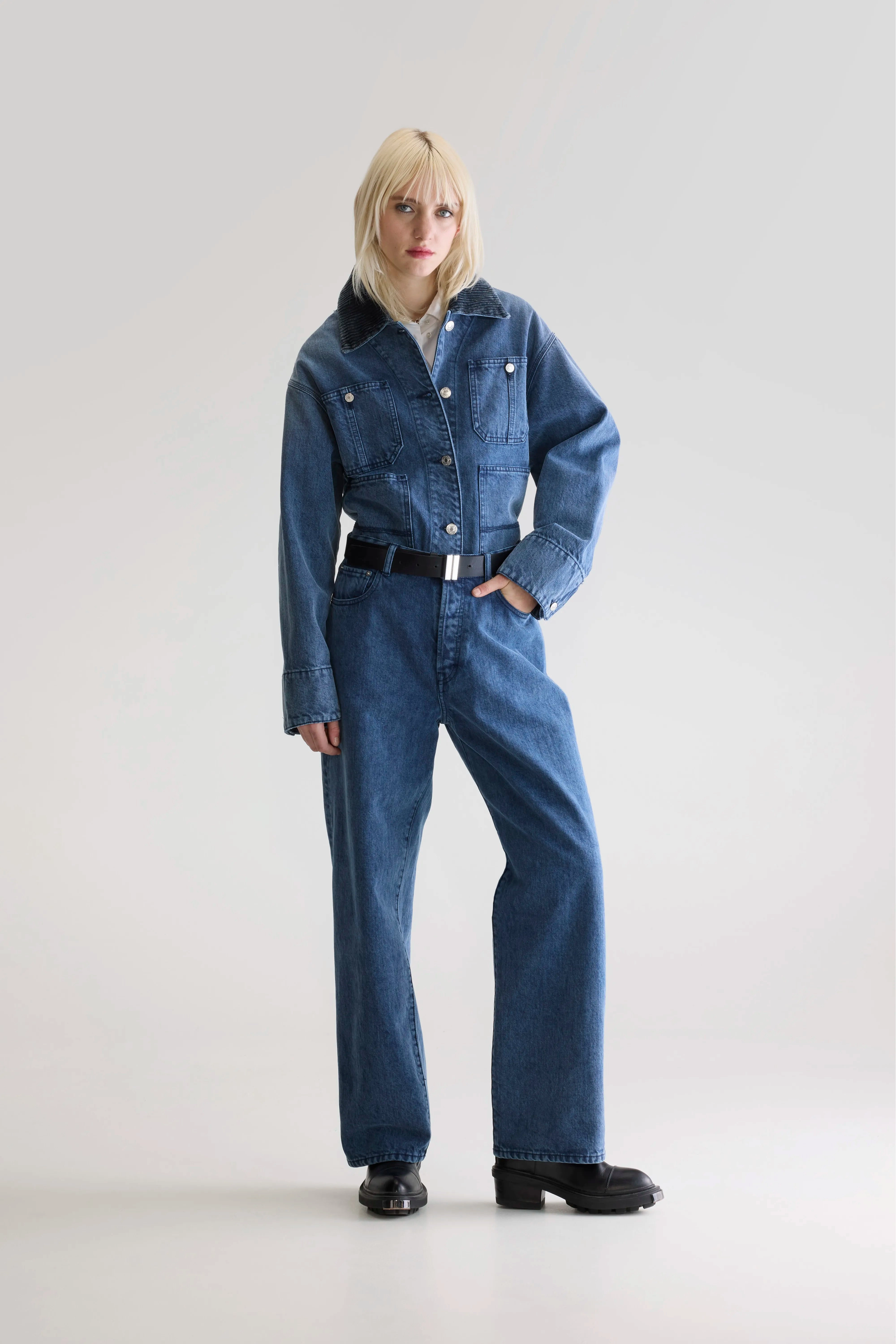 Resilient material Denim N. 66 wide jeans (252 / W / BLUE SNOW)