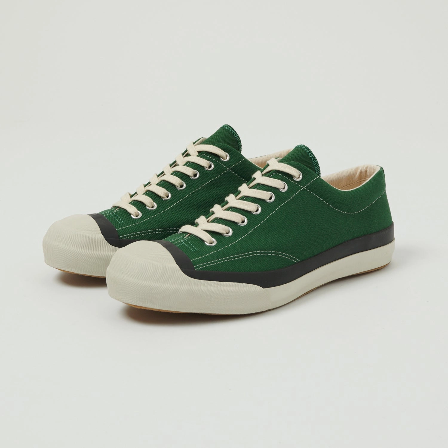 Moonstar 'Gym Court' Rubber Sole Canvas Sneaker - Green LeatherUpper Strong Traction