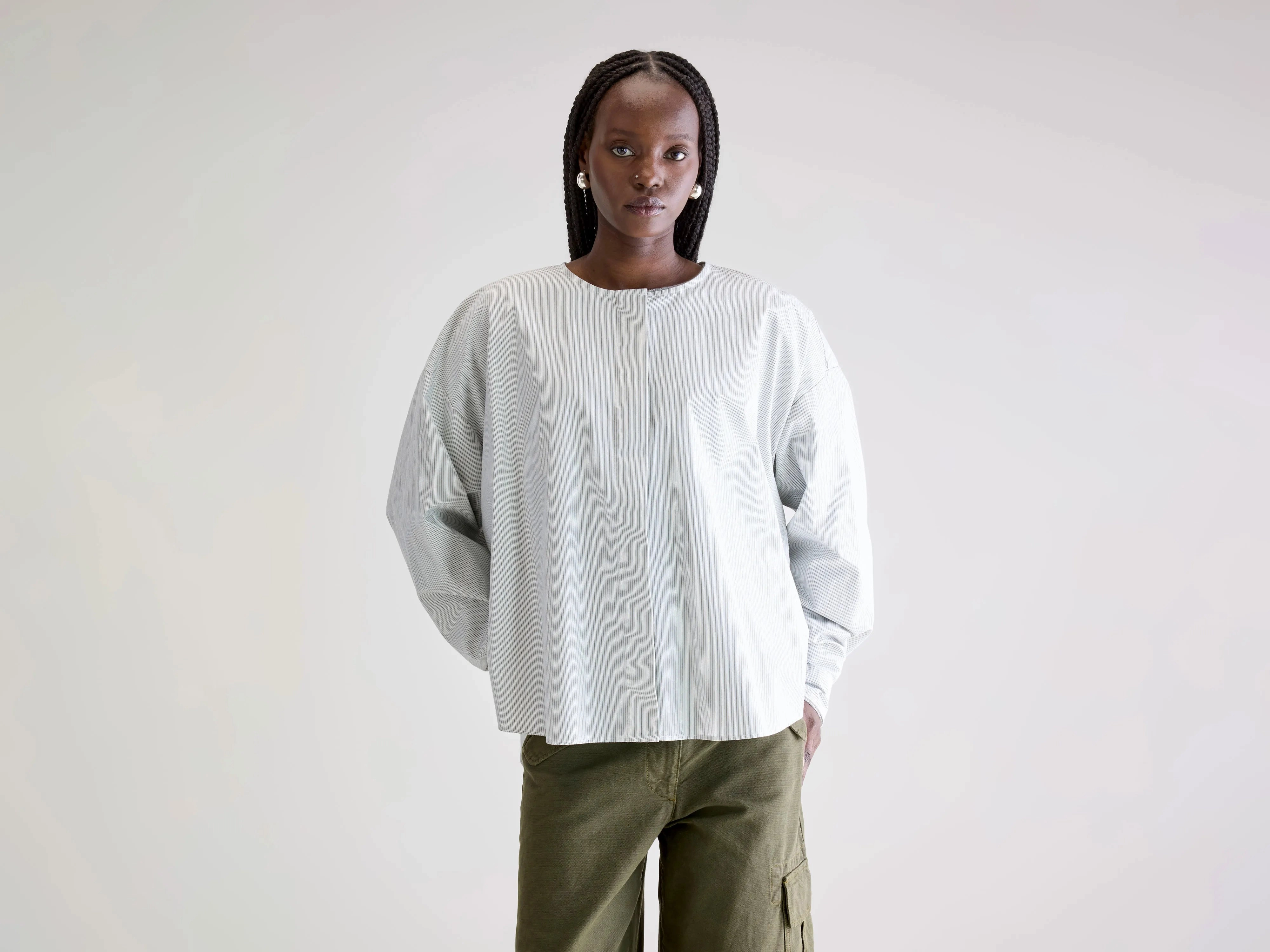 fade resistance Cold Day Wear Galatea striped shirt (252 / W / STRIPE U)