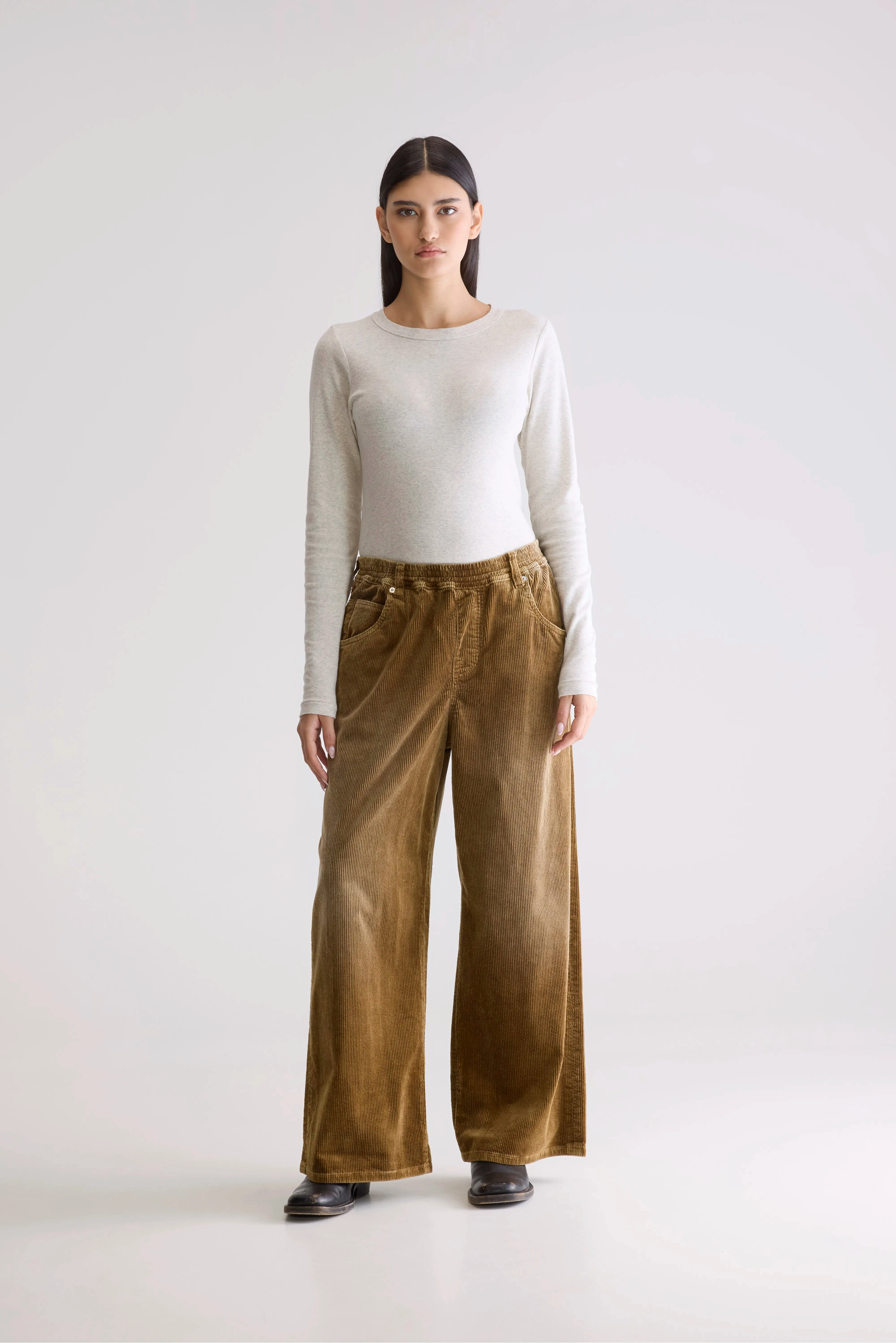 Galina wide trousers (252 / W / SOIL) Flex Foam Inserts Comfy Wardrobe