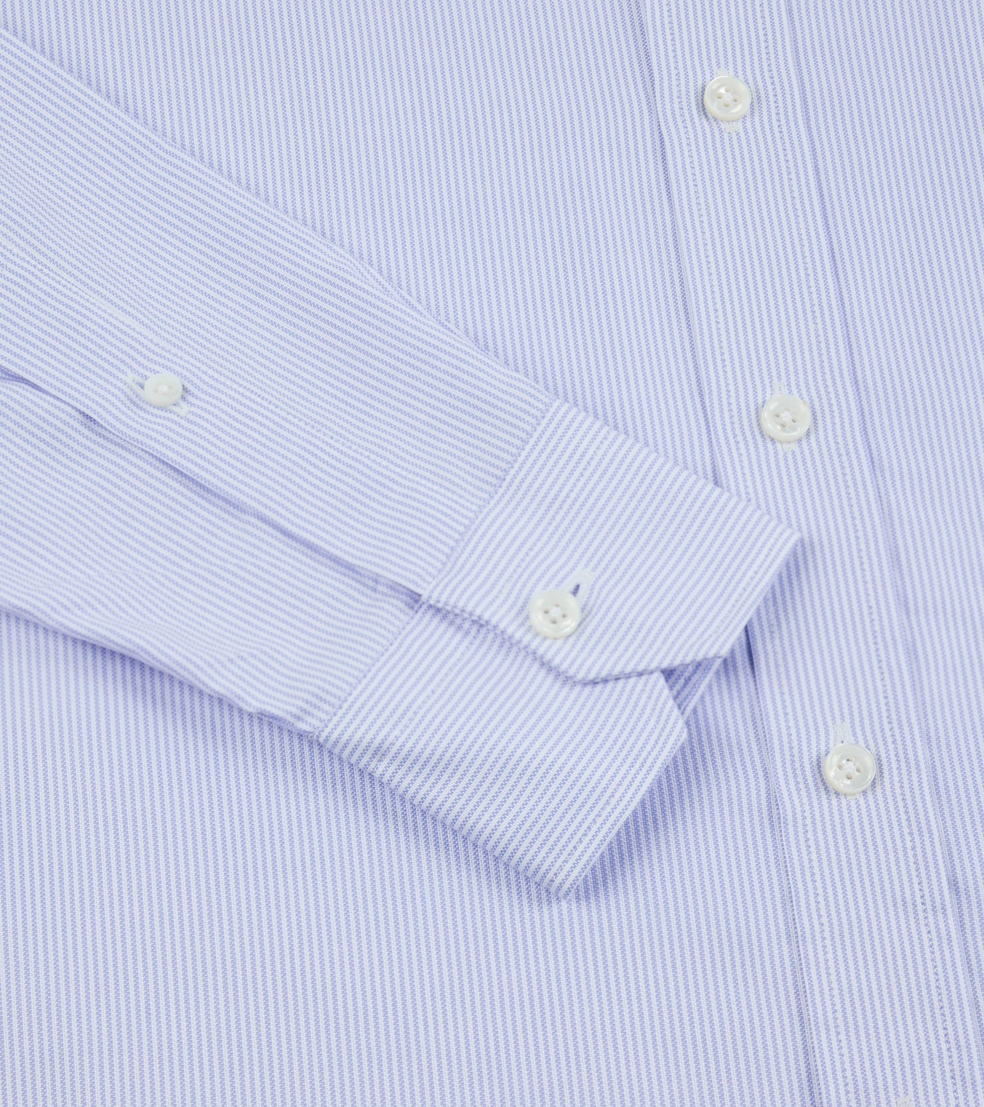 Salvatore Piccolo Soft Cotton Oxford Narrow Stripe Shirt: Blue Premium Quality Bold Statement
