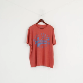 Vegan George Men XXXL T- Shirt Brick Orange Graphic Cotton Casual Outfitters Jersey Alabama Top