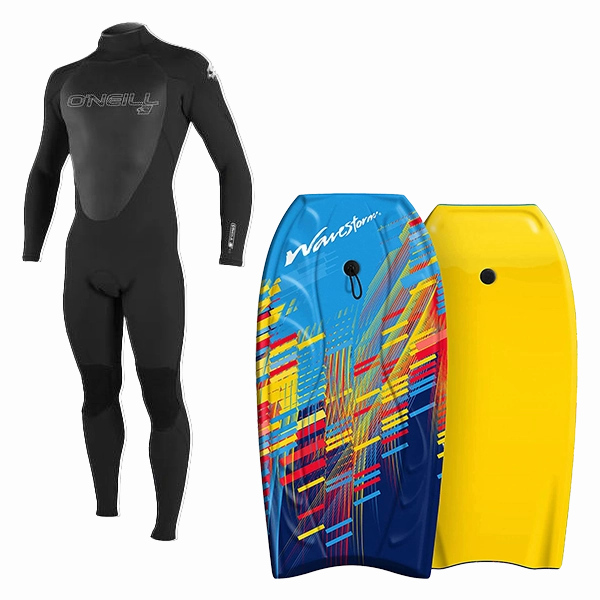 FlexibleSeams Youth Wetsuit & Bodyboard Package