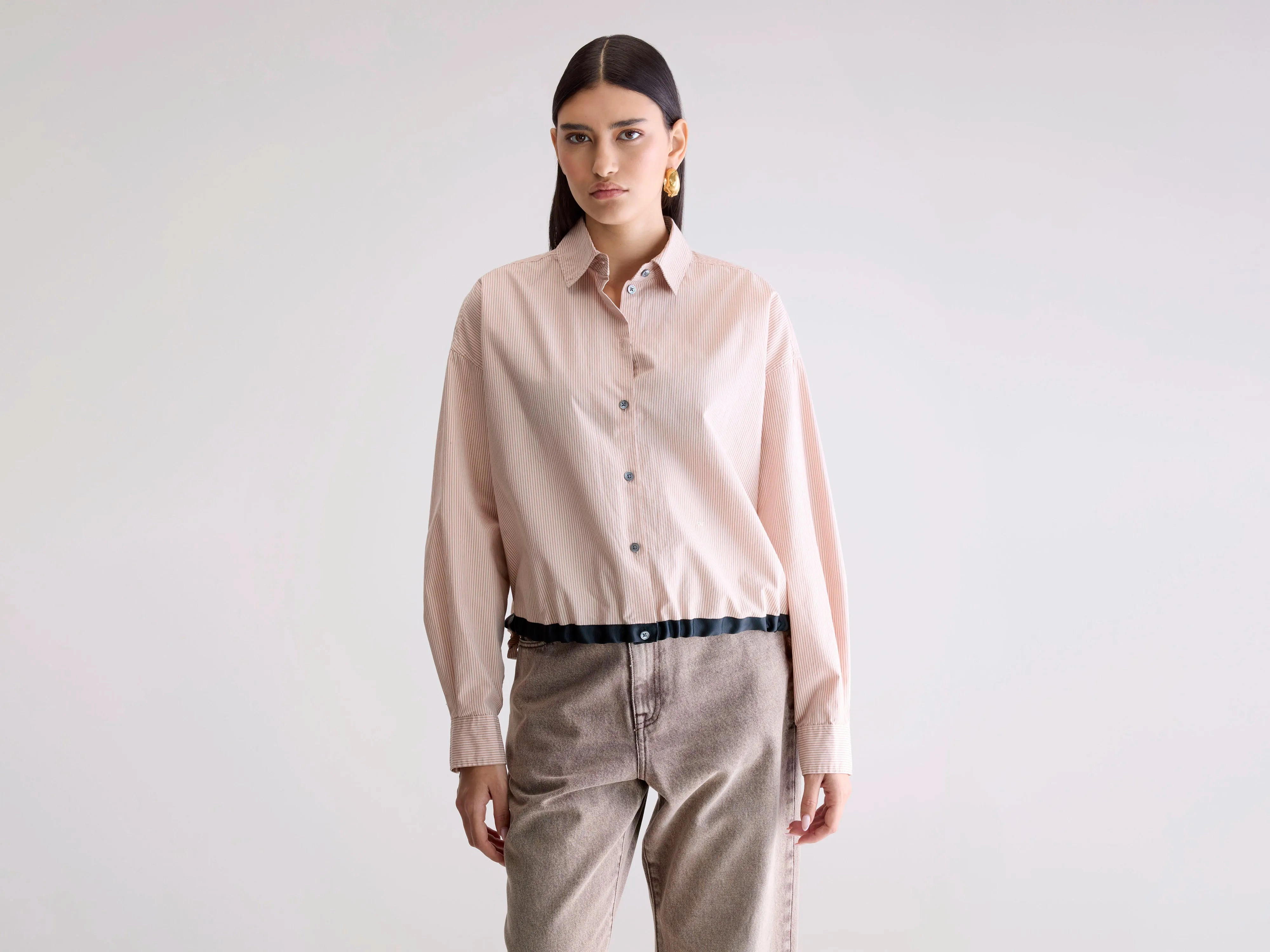 Glow adjustable shirt (252 / W / STRIPE V) Essential Comfort