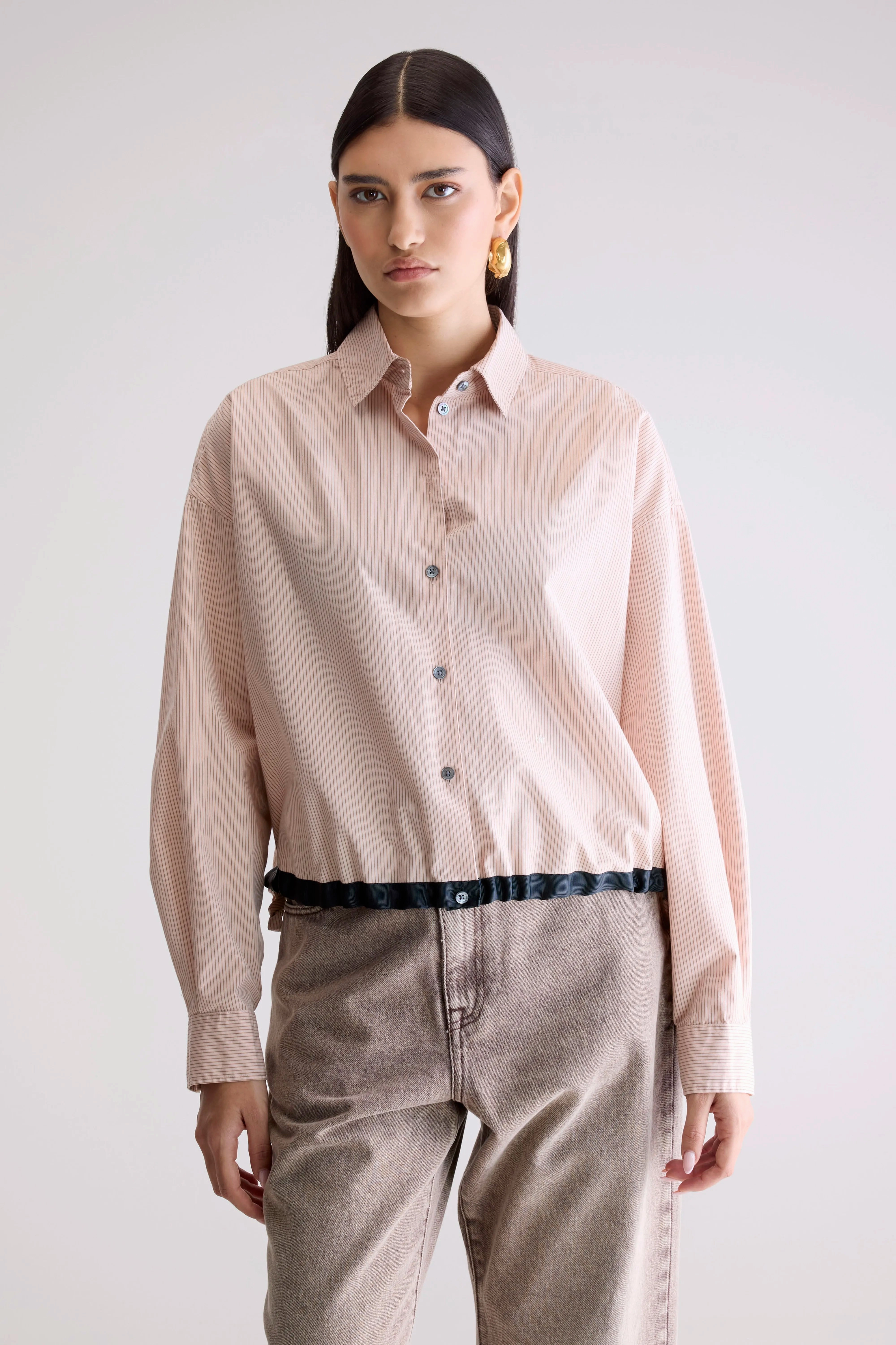 Glow adjustable shirt (252 / W / STRIPE V) Solid Color Travel Essential