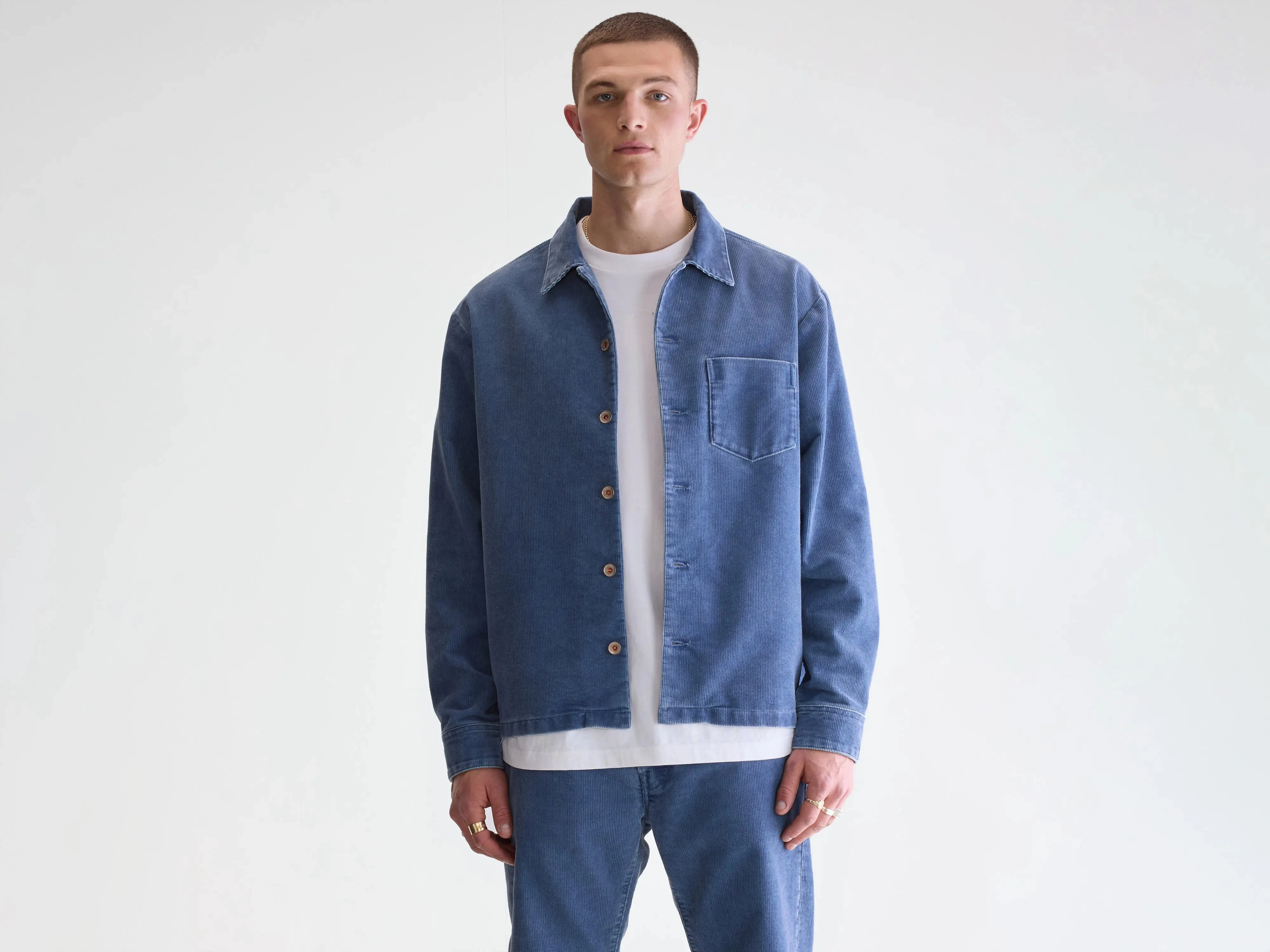 Ultraviolet Protection Goney corduroy overshirt (252 / M / CRYSTAL)