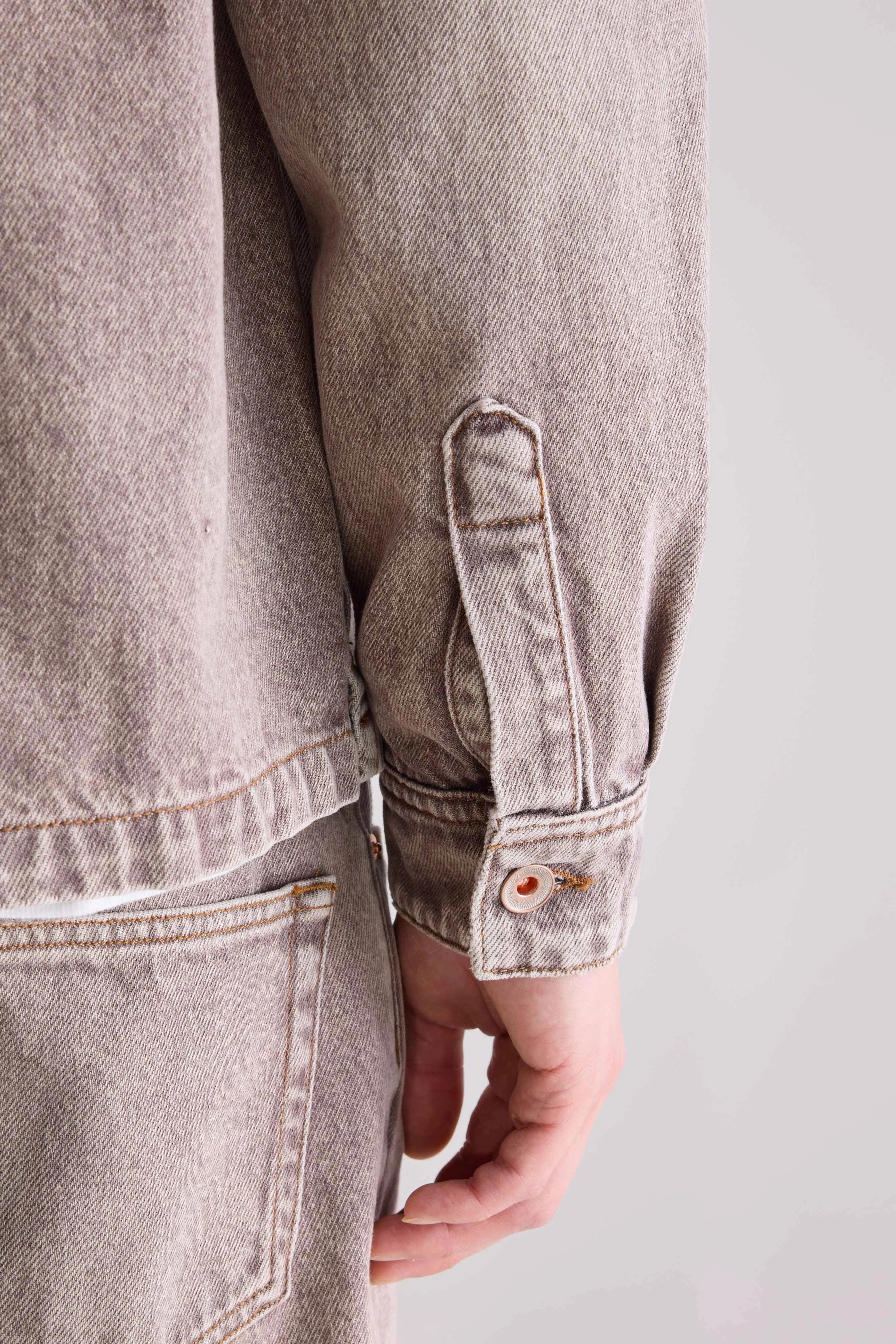 Goney denim overshirt (252 / M / BROWN SNOW) Advanced Wickability System Reinforced Collar Structure