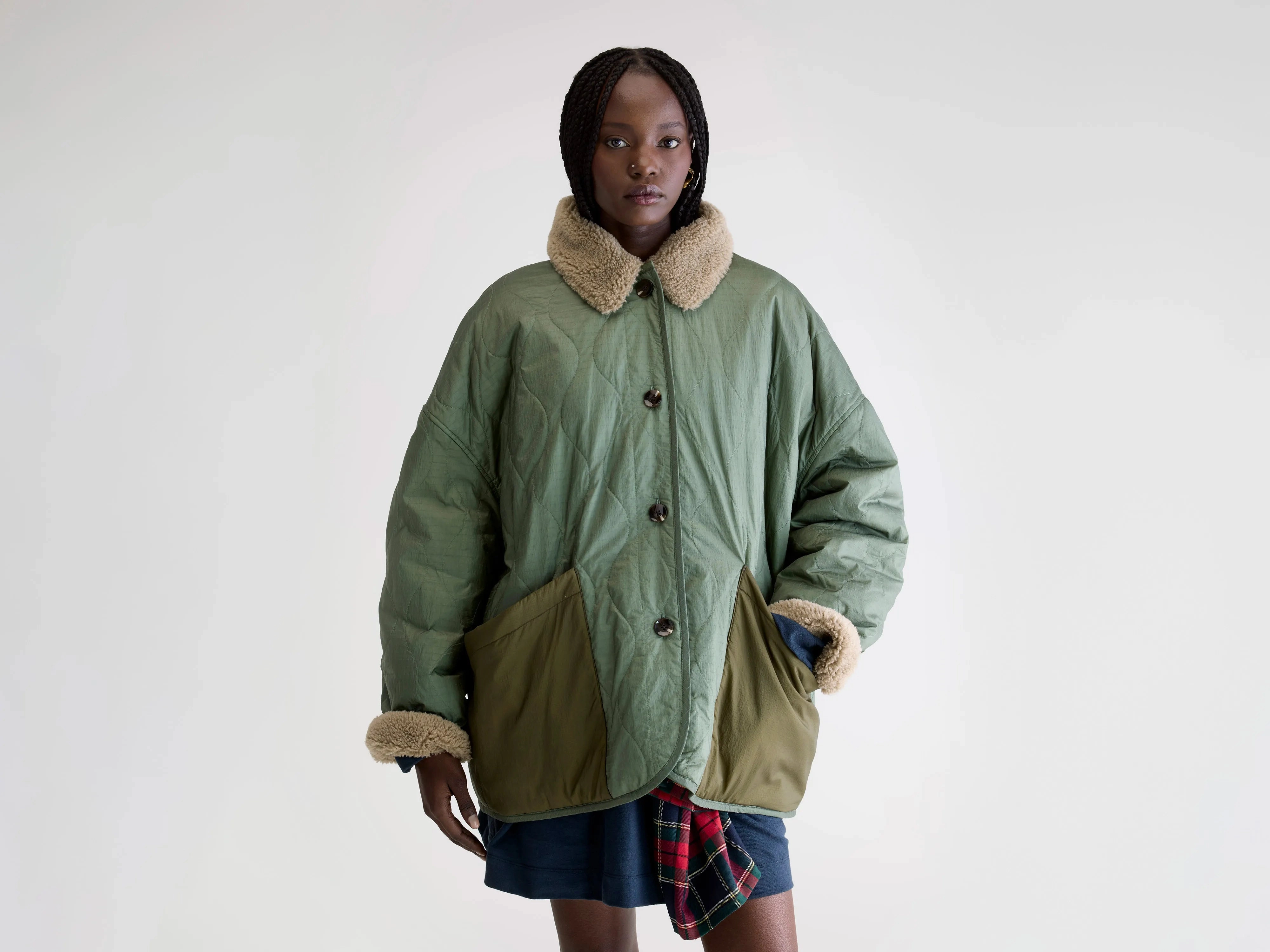 Functional Fit Hampton teddy jacket (252 / W / EUCALYPTUS)