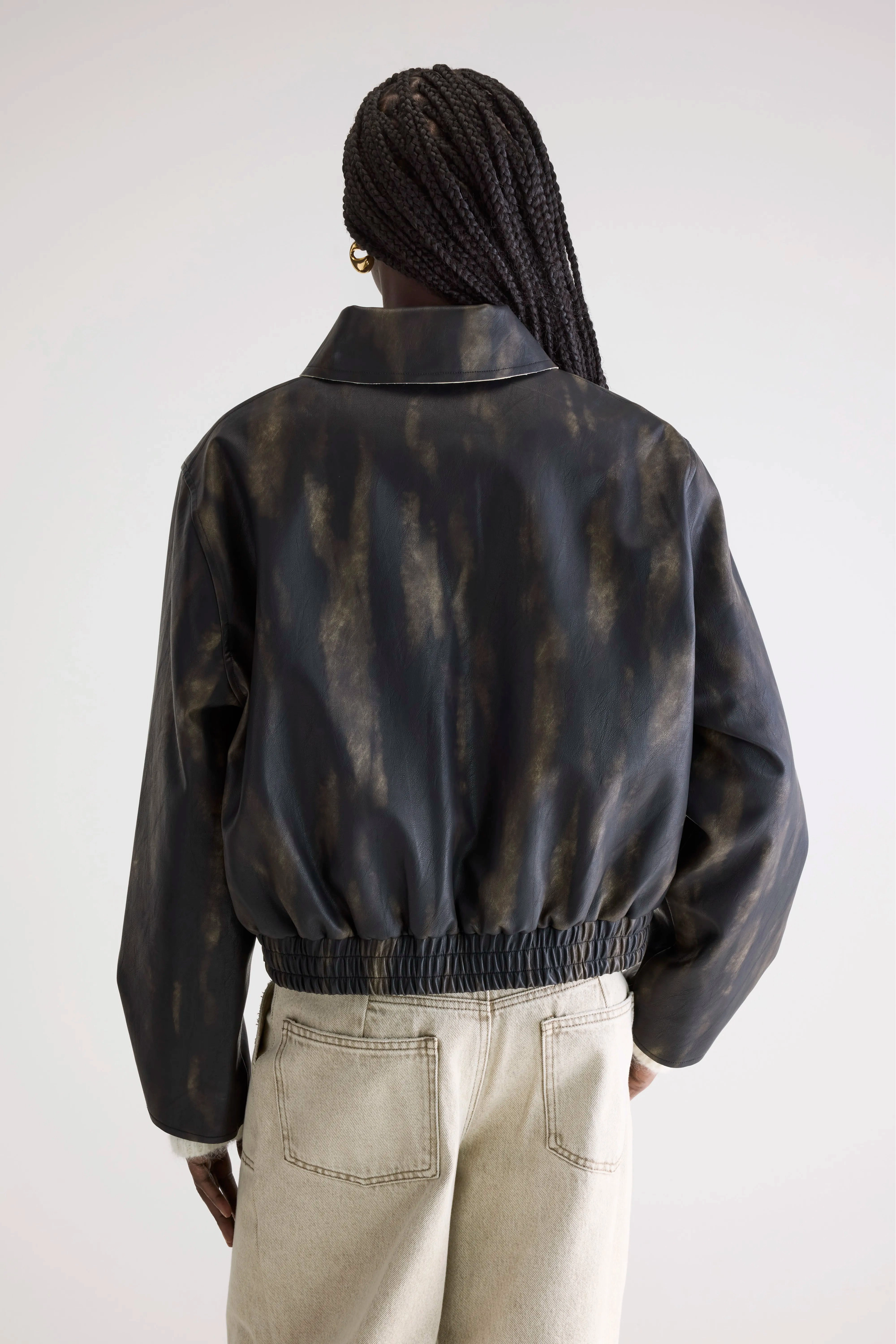 Reinforced Stress Points MagneticClosureSystem Harred faux-leather jacket (252 / W / BLACK SAND)