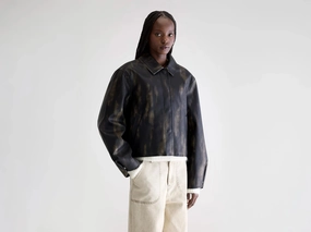 Harred faux-leather jacket (252 / W / BLACK SAND) Trendy Must Have