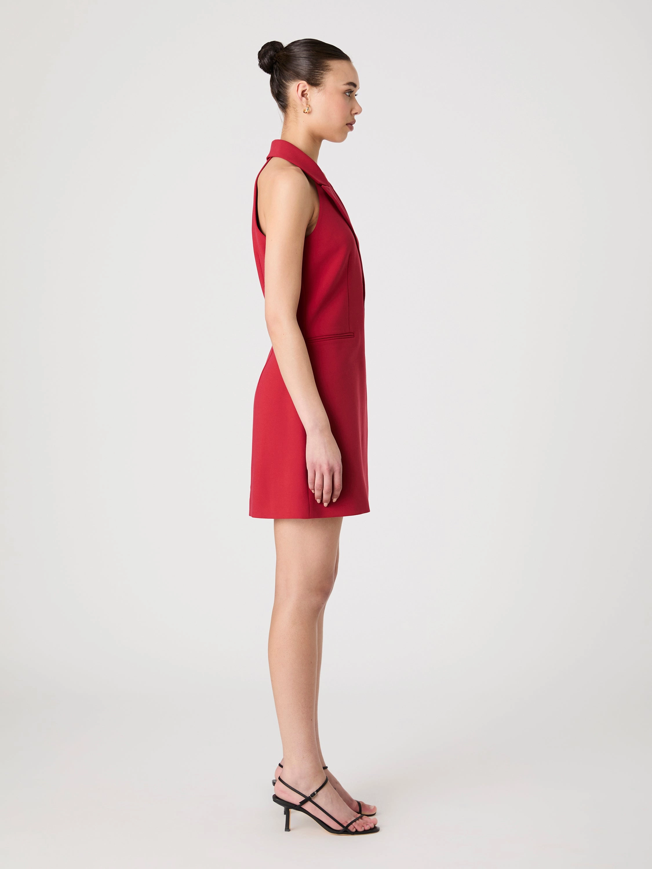 Unisex Option Cool Draping Whisper Halter Blazer Dress