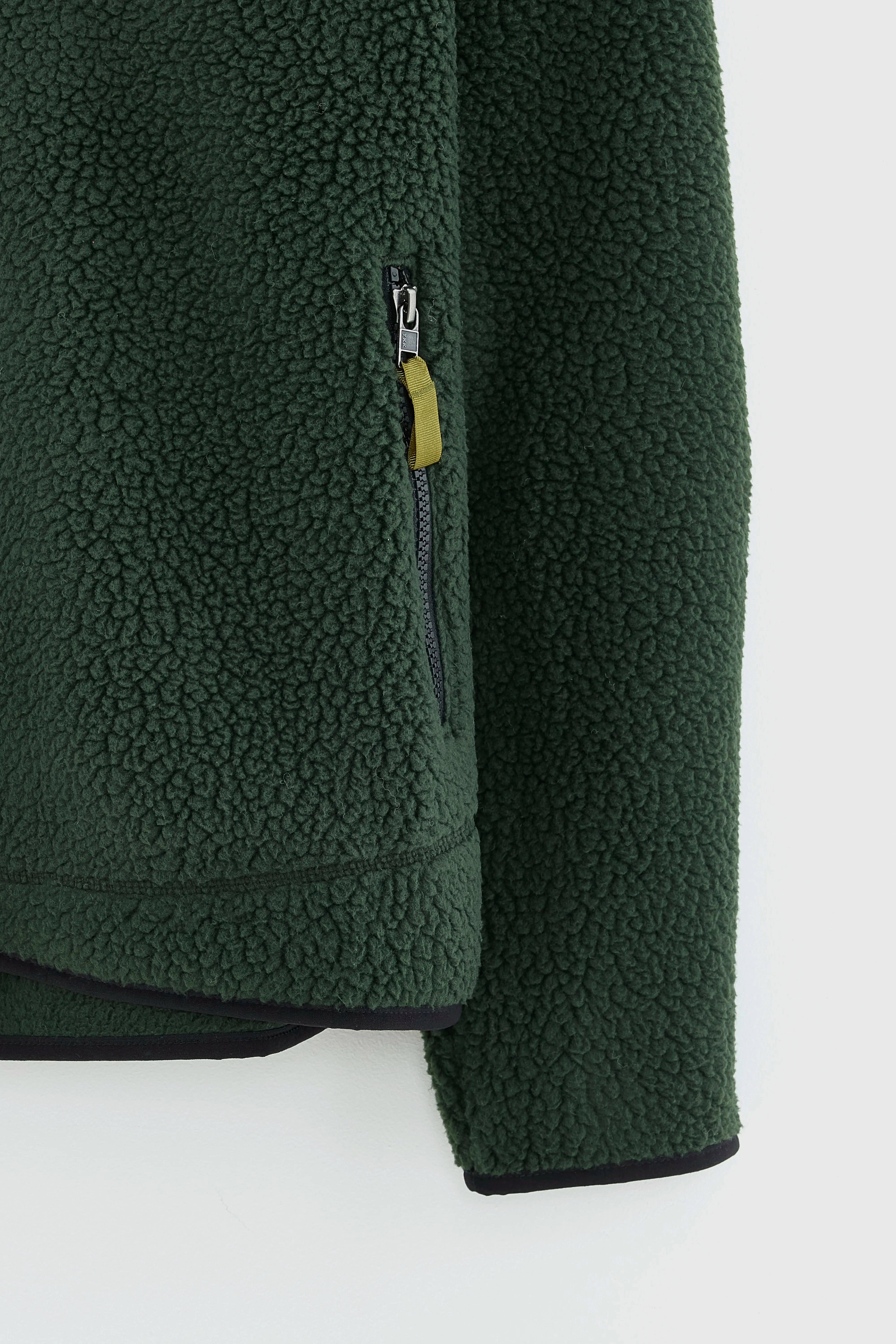 Men's Retro Pile Fleece Jacket  (252 / M / GREEN) AdjustableHood