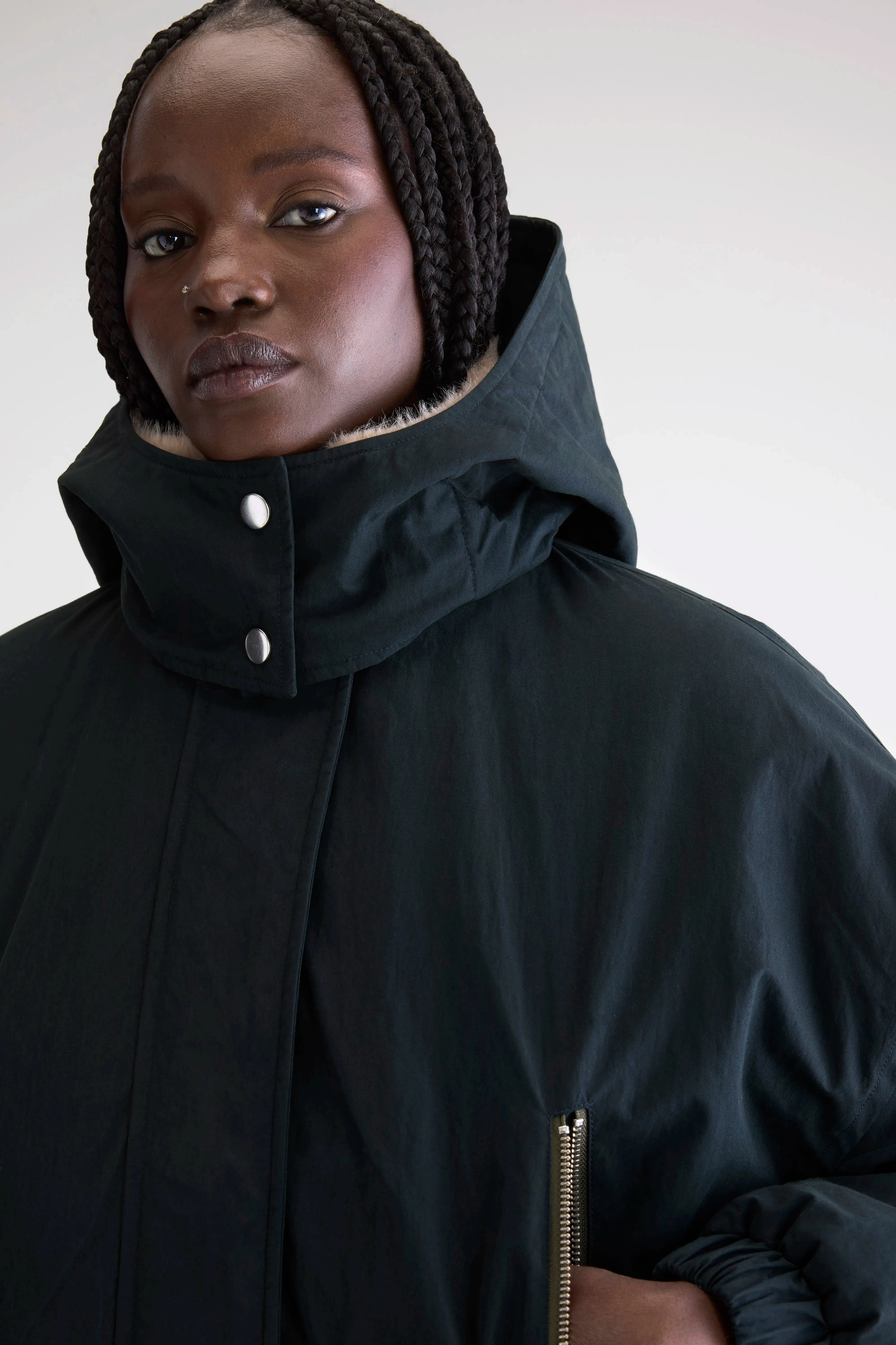 Herna cropped jacket (252 / W / BLACK BEAUTY) Moisture wicking