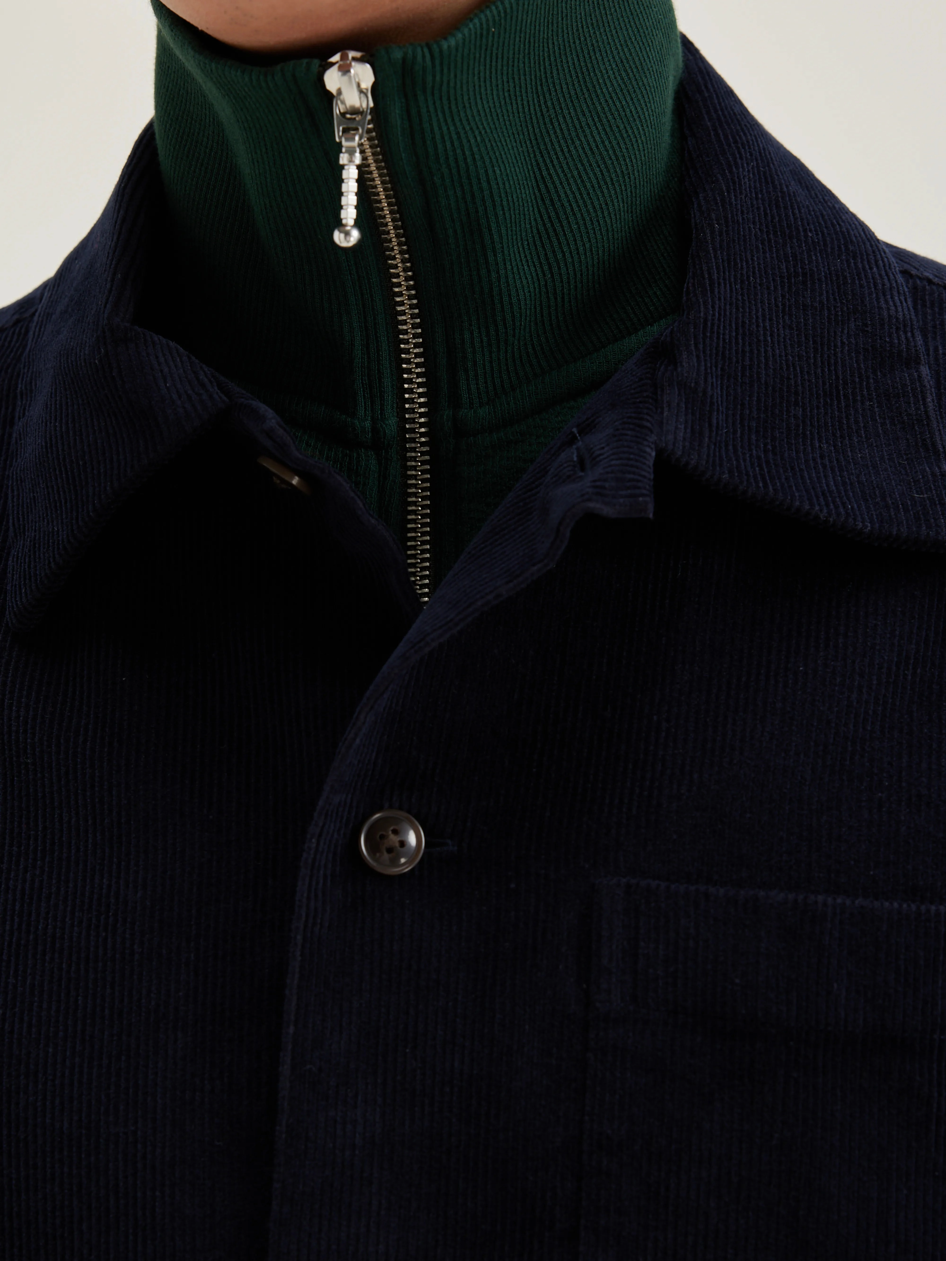 Goney corduroy overshirt (242 / M / NAVY) Street Ready Compact Design