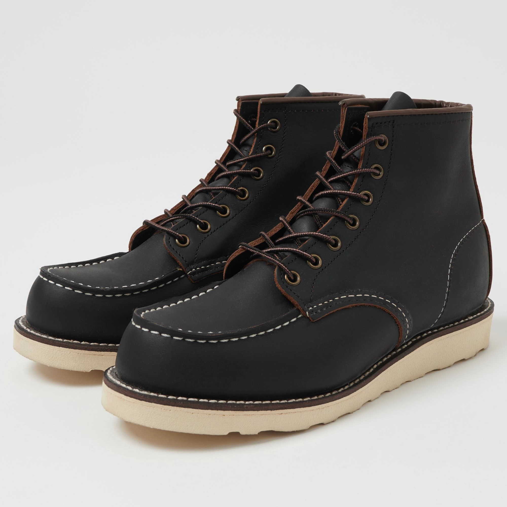 Day-to-Day Wear Red Wing 8849 6" Classic Moc Toe Boot - Black Prairie