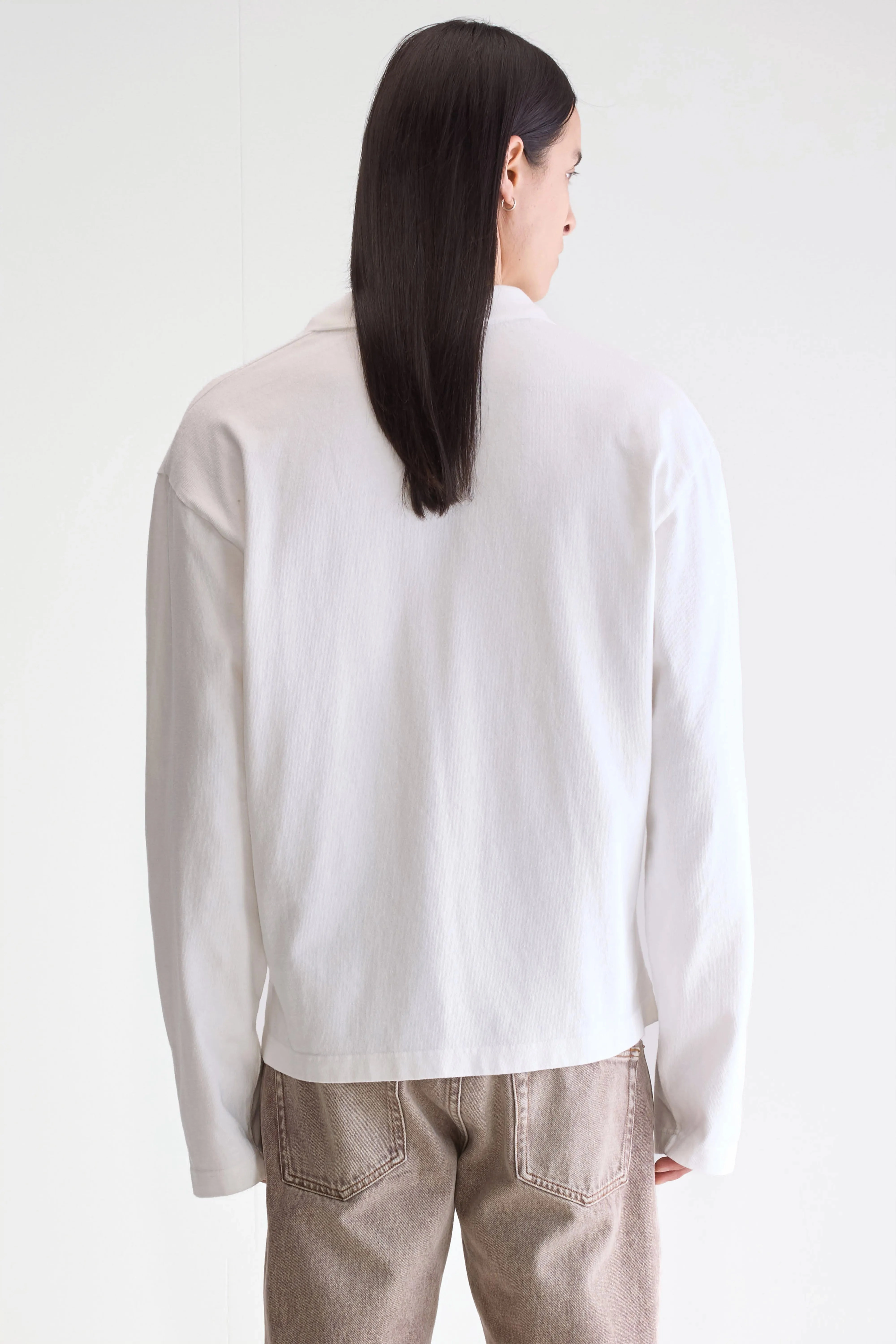 golf club Vlugies long-sleeve polo (252 / M / OFF WHITE)