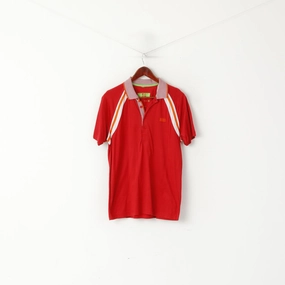 Unisex Core Soft Texture Hugo Boss Men M Polo Shirt Red Cotton Relax Detailed Buttons Sport Classic Top