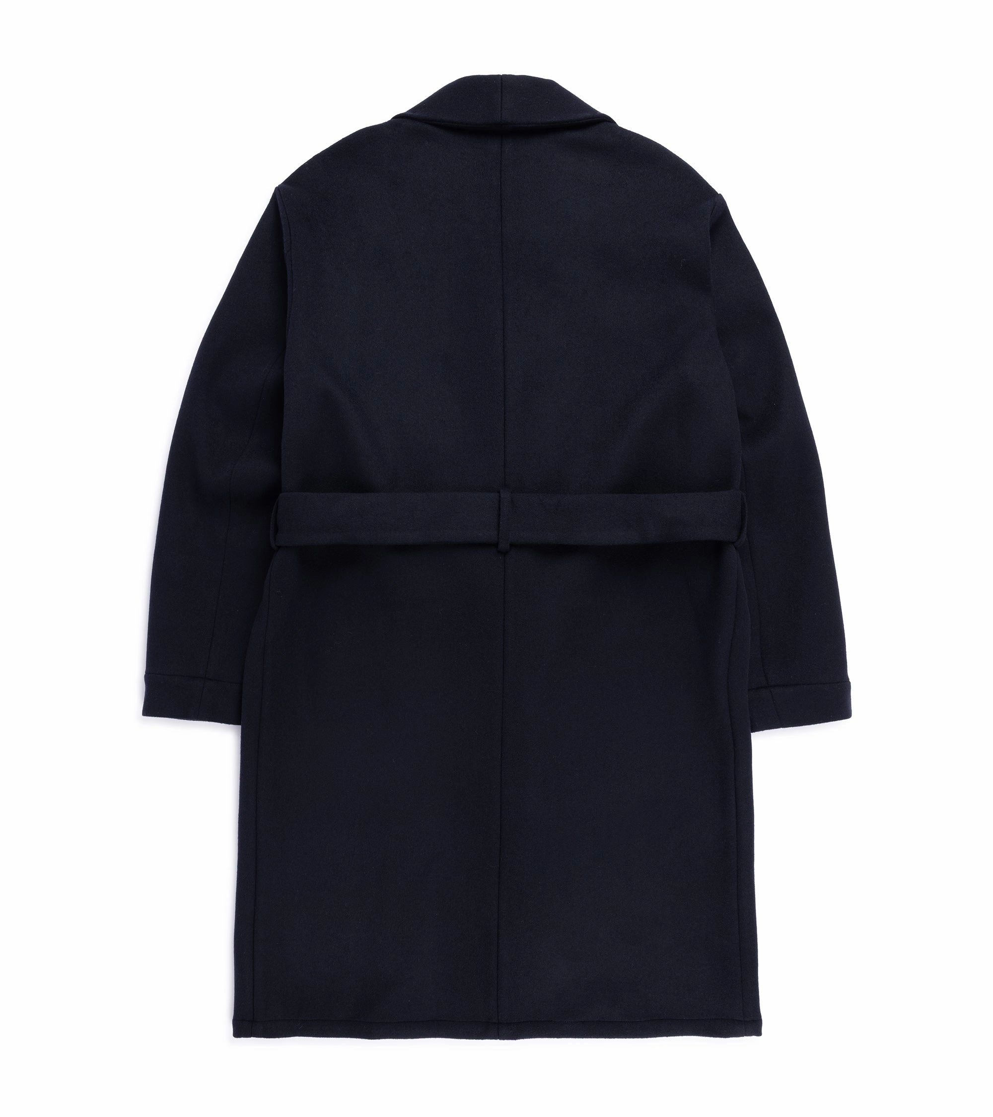Compression Storage Weather Friendly De Bonne Facture Austrian Wool Cardigan Coat: Navy