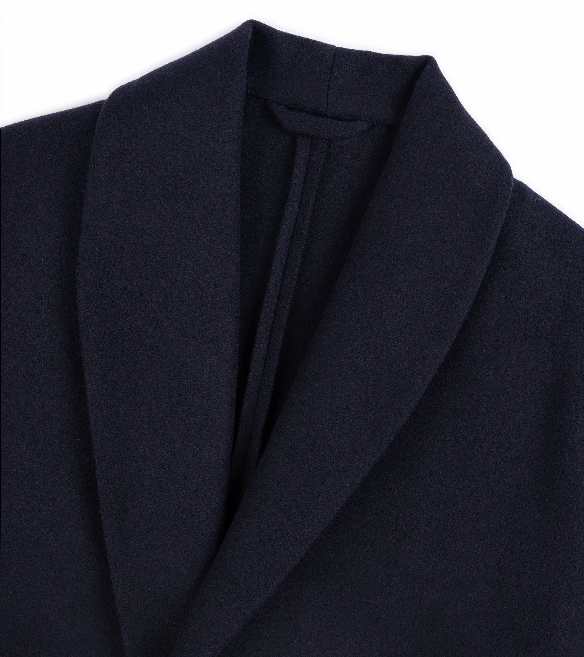 FlexFoldPackaging Simple Modern Piece De Bonne Facture Austrian Wool Cardigan Coat: Navy