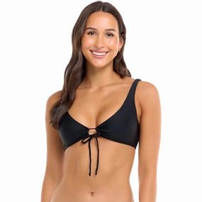 Ibiza Lolah Scoop Bikini Top Anti Slip Waist Gripper Smooth Yoke Construction