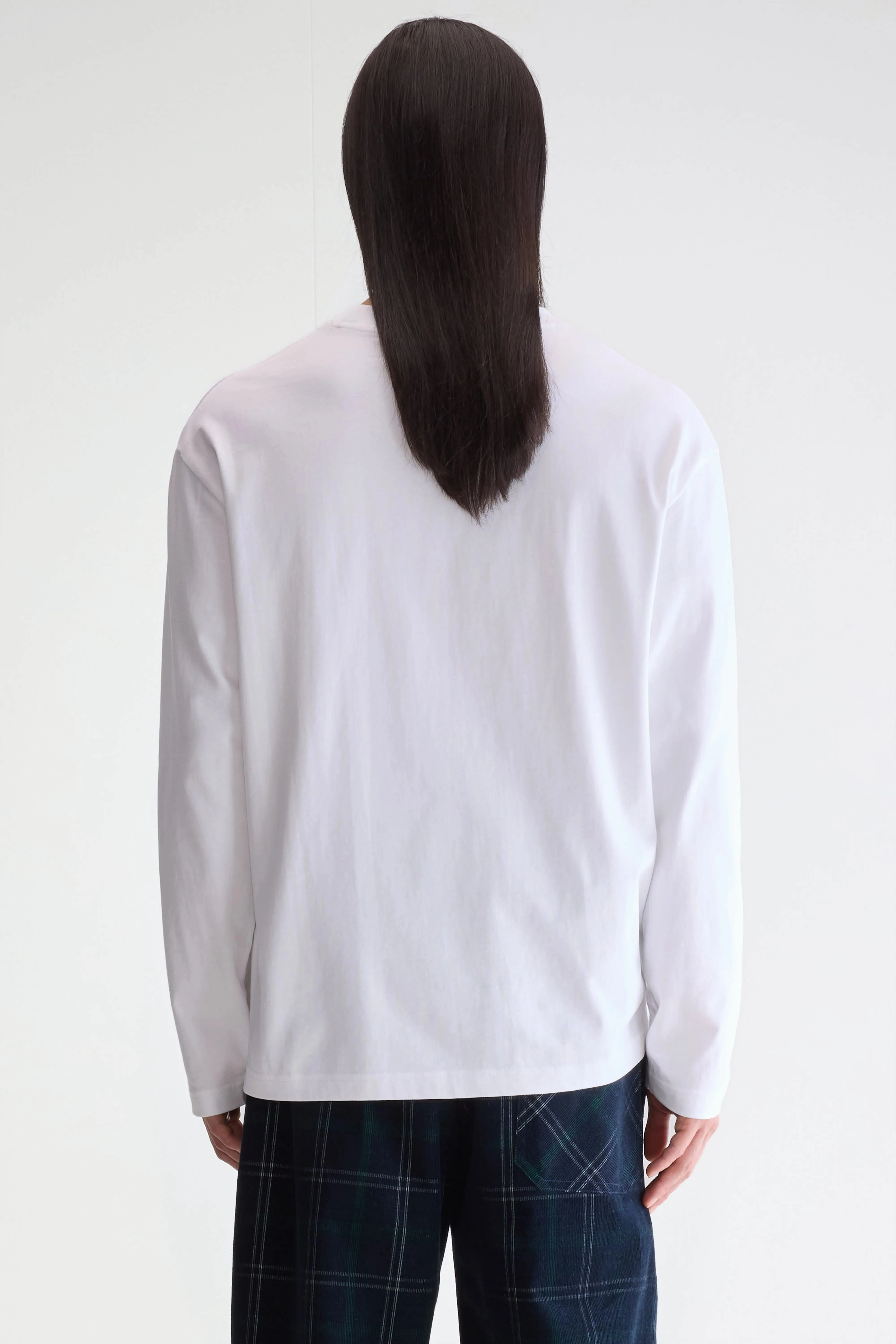 Vlugi long-sleeve t-shirt (252 / M / WHITE) Stretchable Fabric Breathable Polo