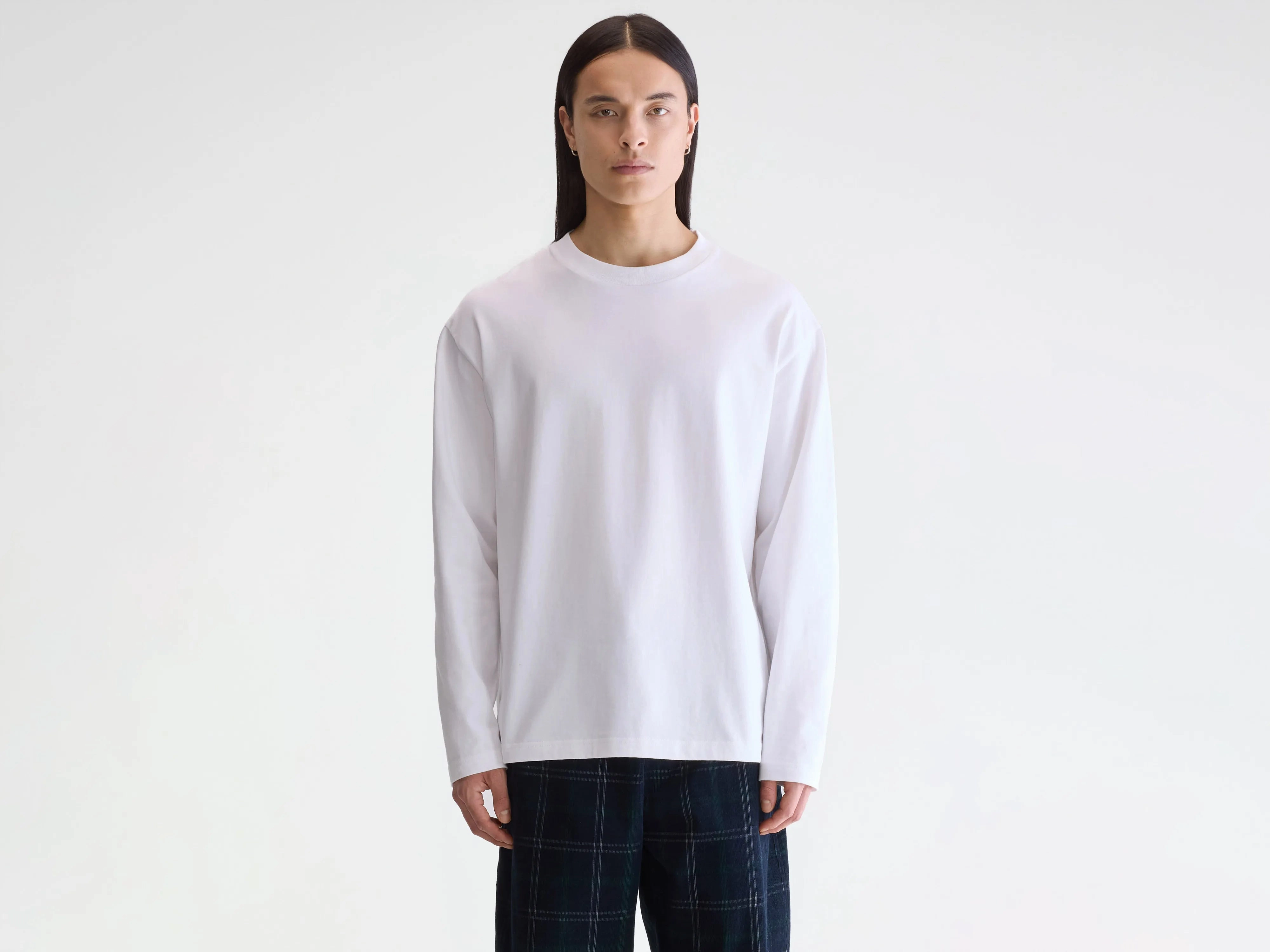 Versatile Layer Chic Look Vlugi long-sleeve t-shirt (252 / M / WHITE)