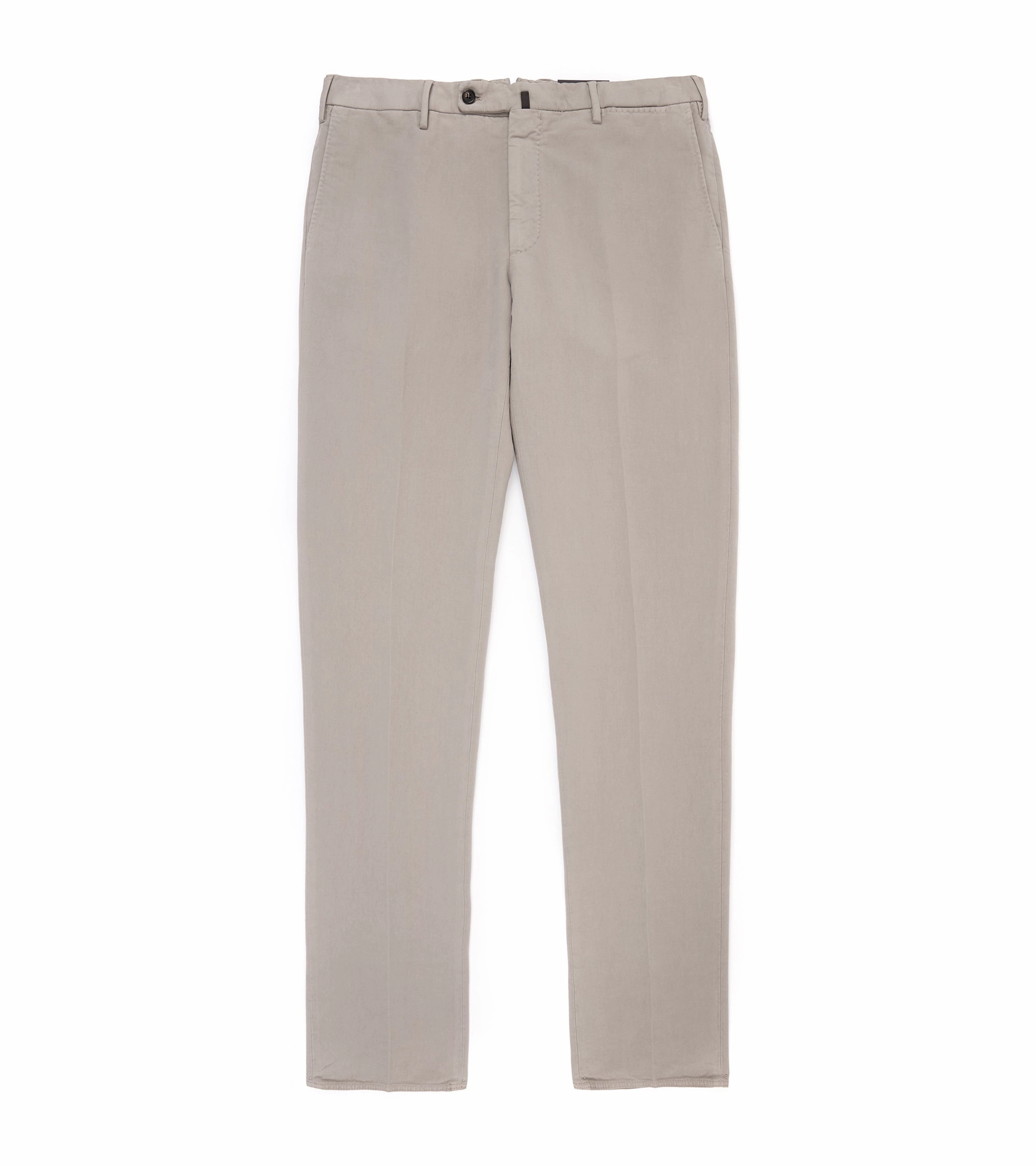 Incotex Regular High Cotton Doeskin Trousers: Greige Soft Performance