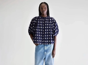 Ink cropped blouse (252 / W / COMBO A) product geometric precision