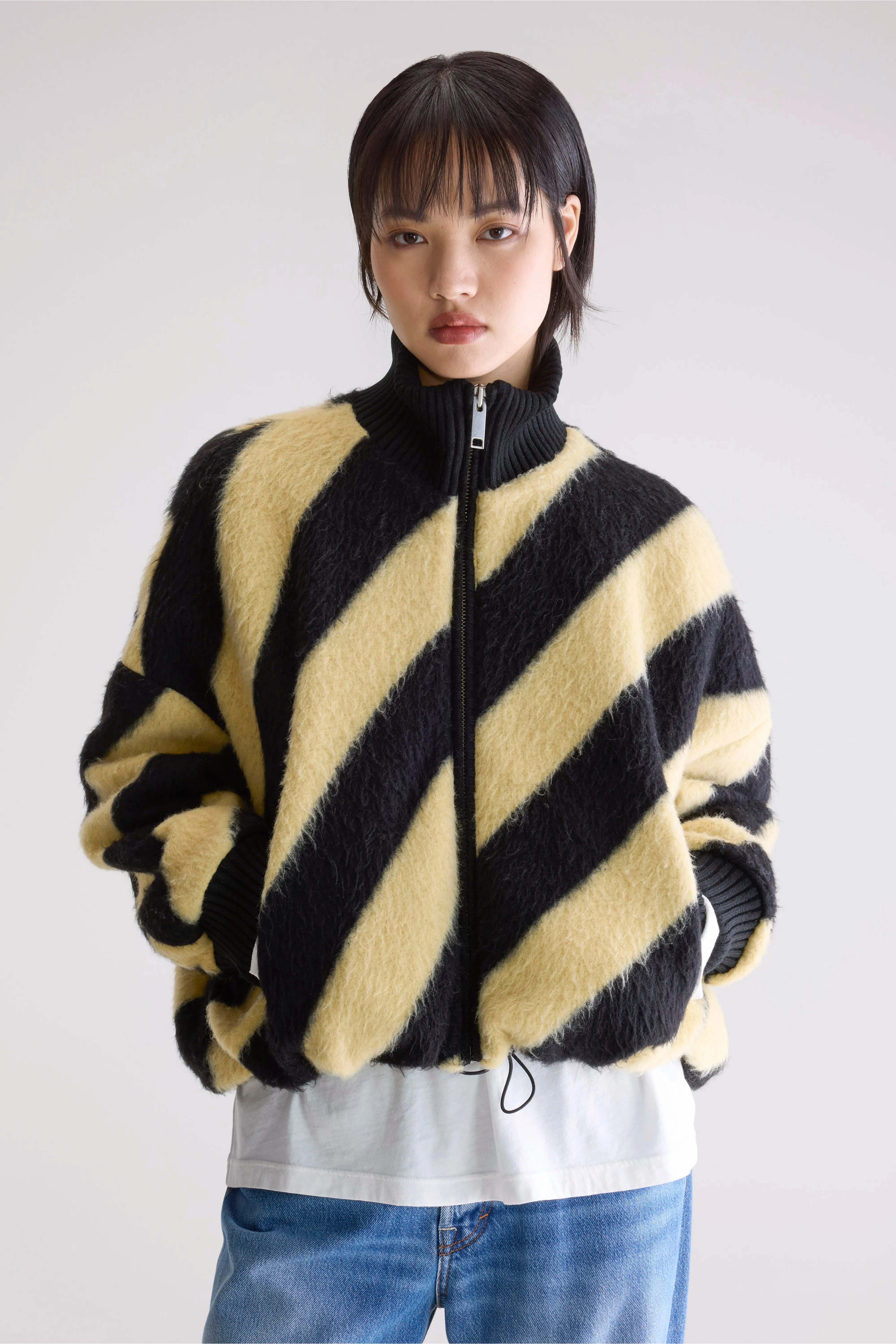 Dynamic Compression Fit Removable Hood Jallis faux-fur jacket (252 / W / COMBO A)