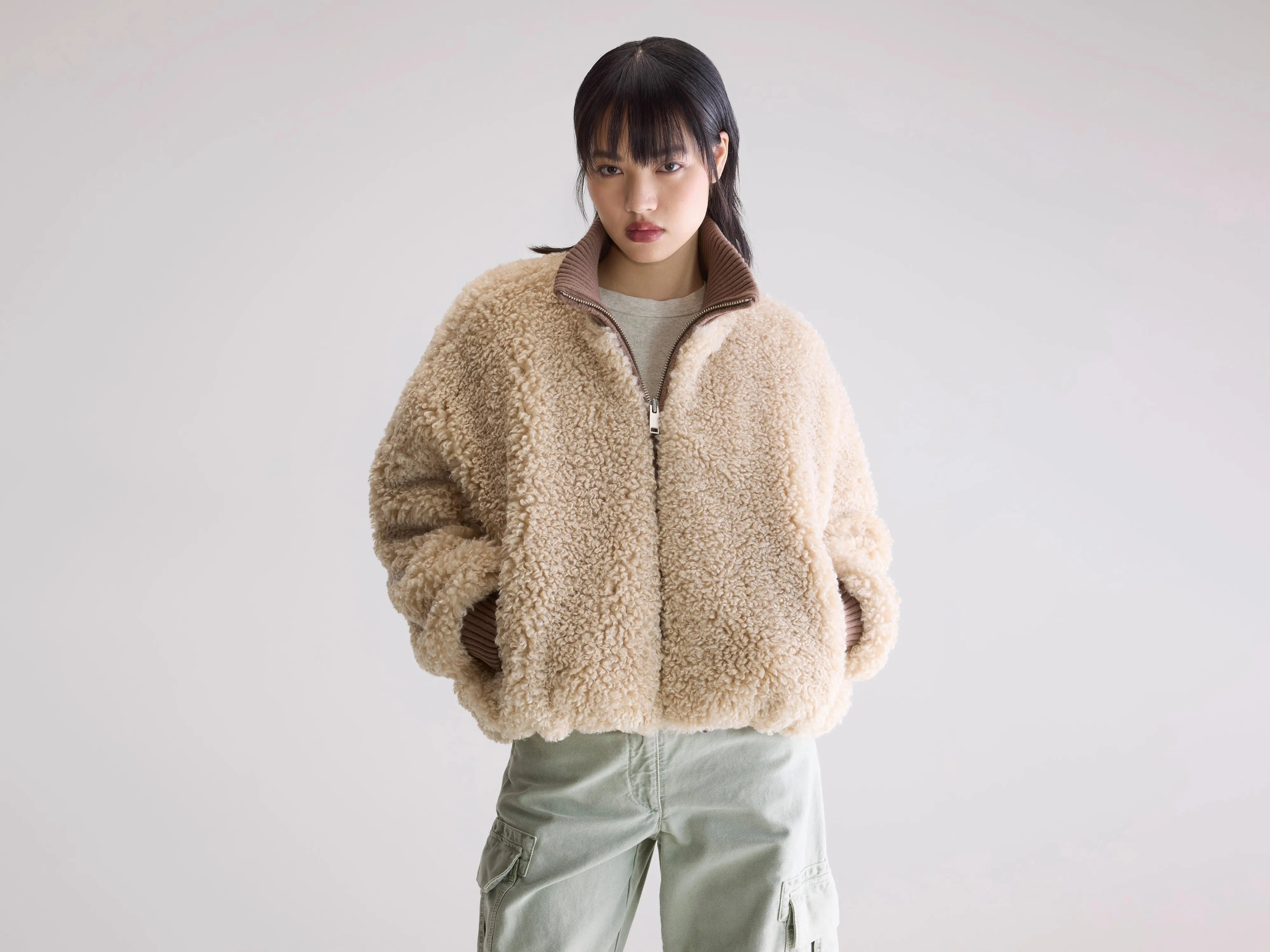 Jallis faux-fur jacket (252 / W / SWAN) Temperature Regulating Fabric