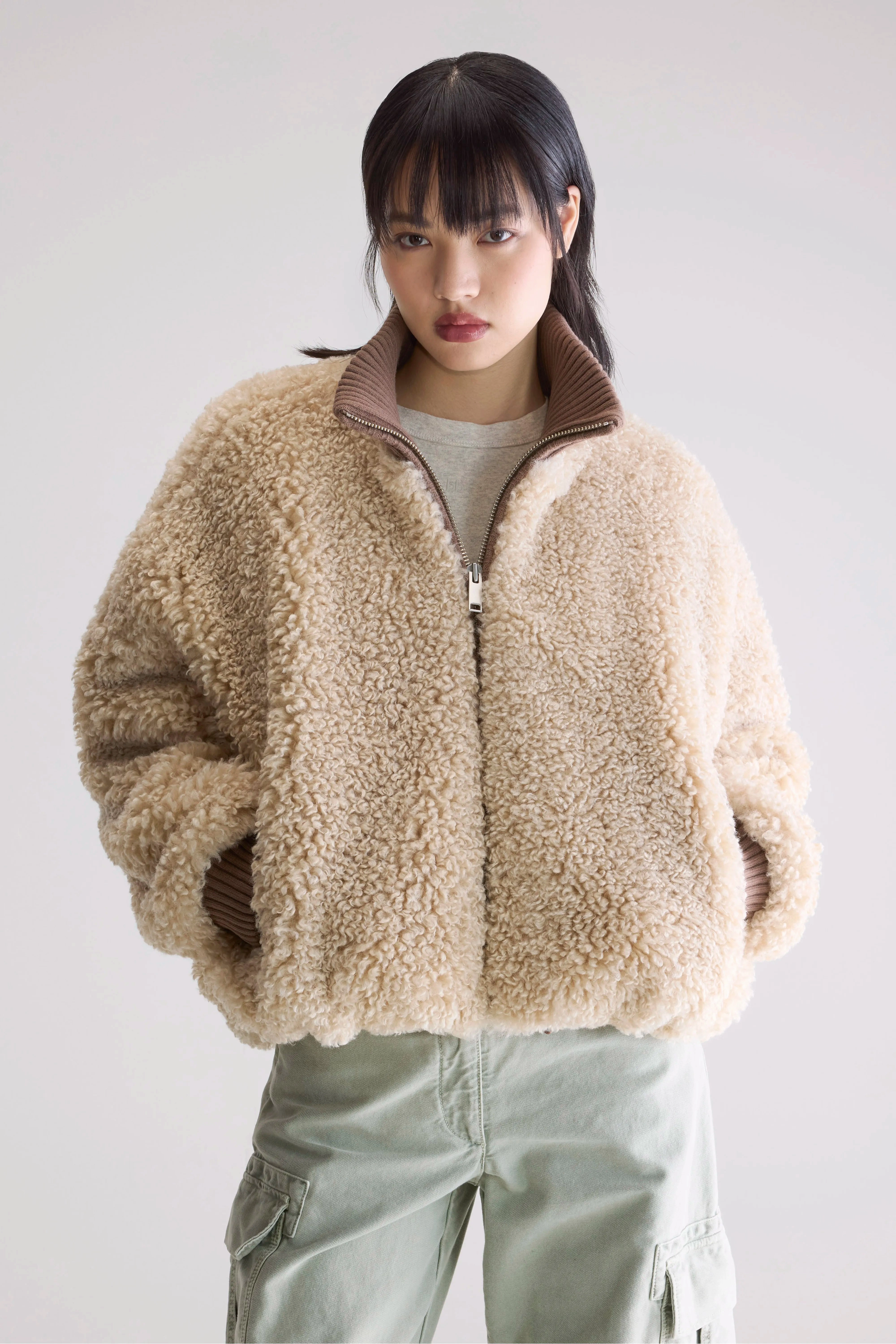 Jallis faux-fur jacket (252 / W / SWAN) Sporty Layers