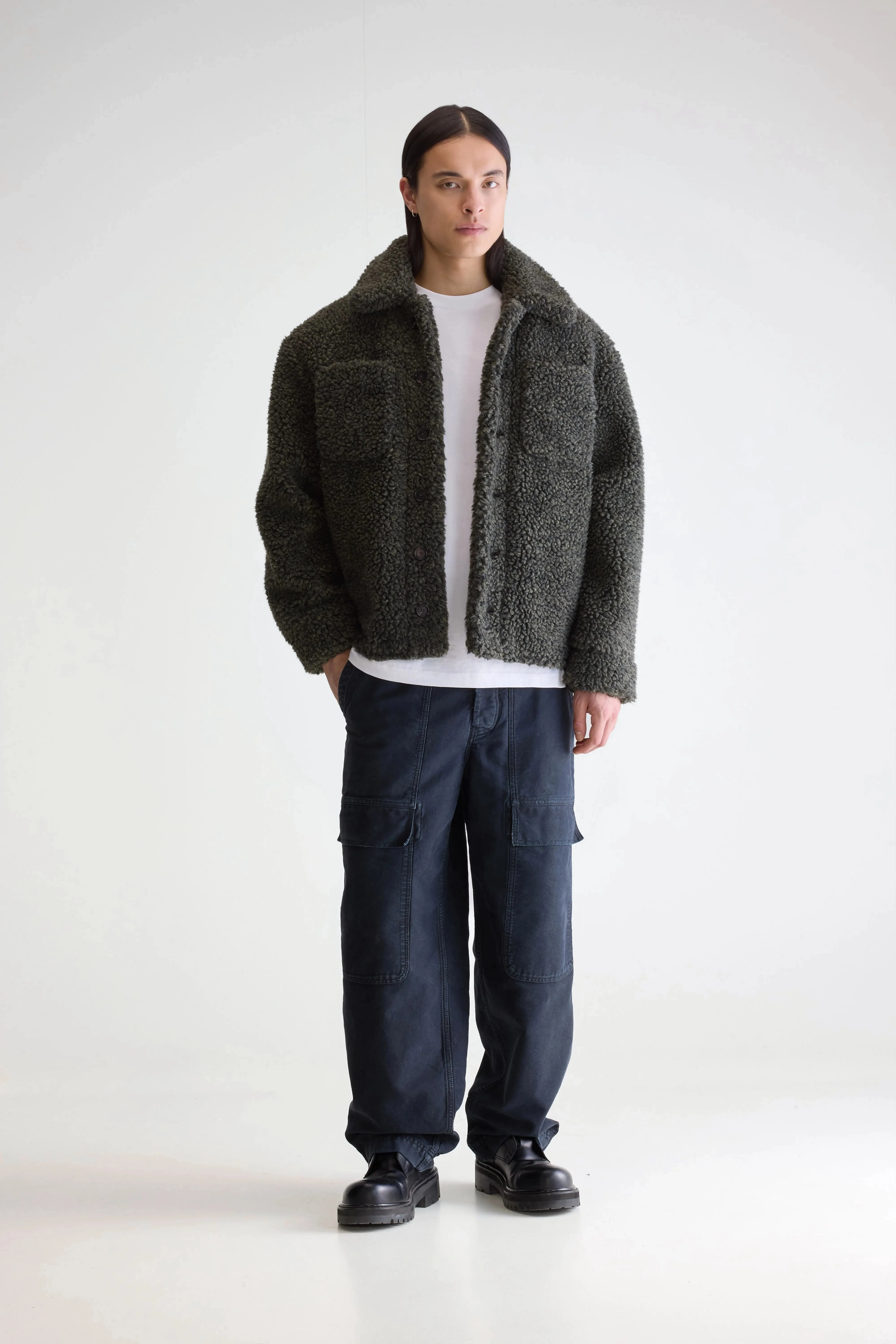 Jezzo teddy jacket (252 / M / DARK OLIVE) All Weather Protection